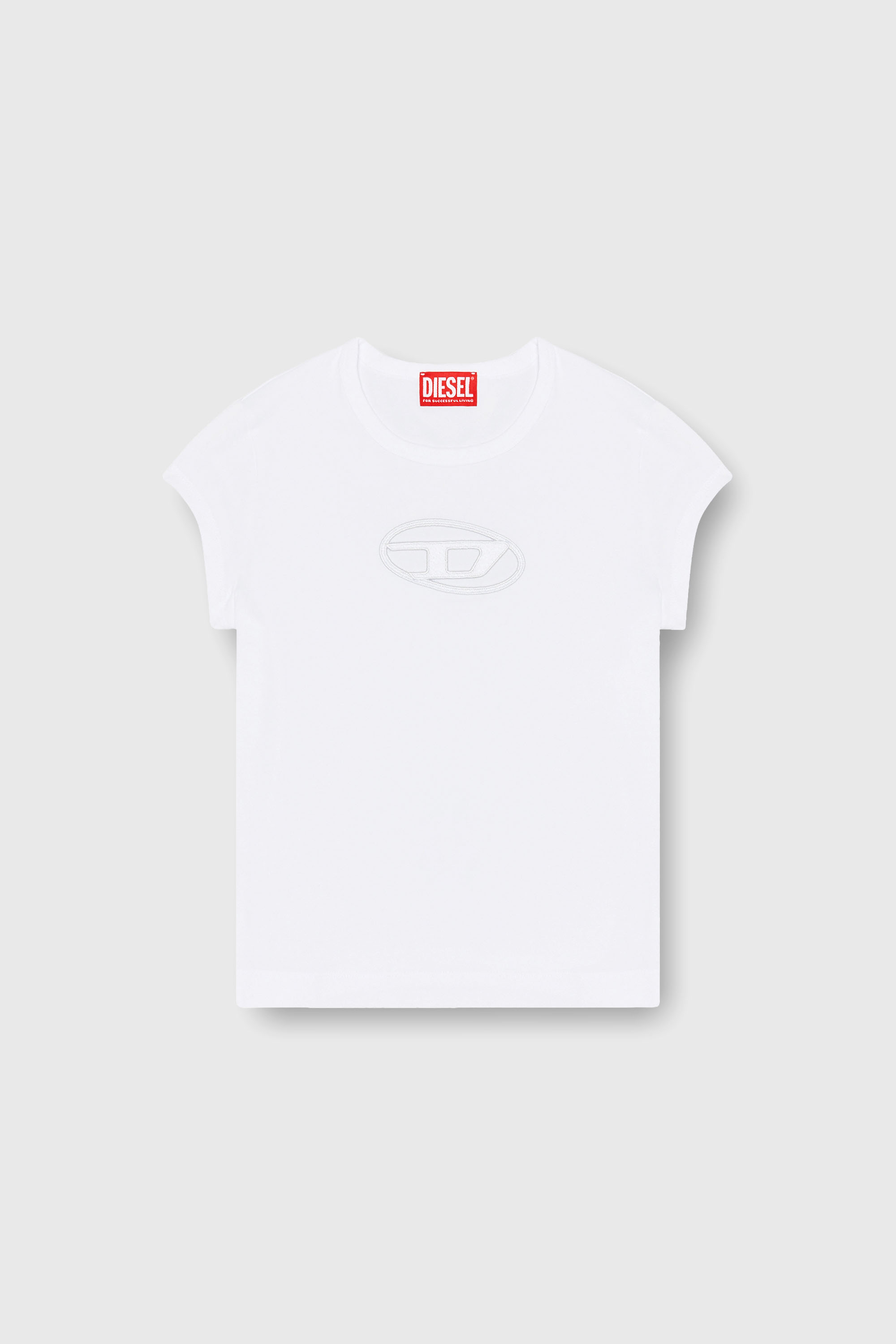 Diesel - T-ANGIE, Camiseta con logotipo cuc&uacute; Mujer in Blanco - 2