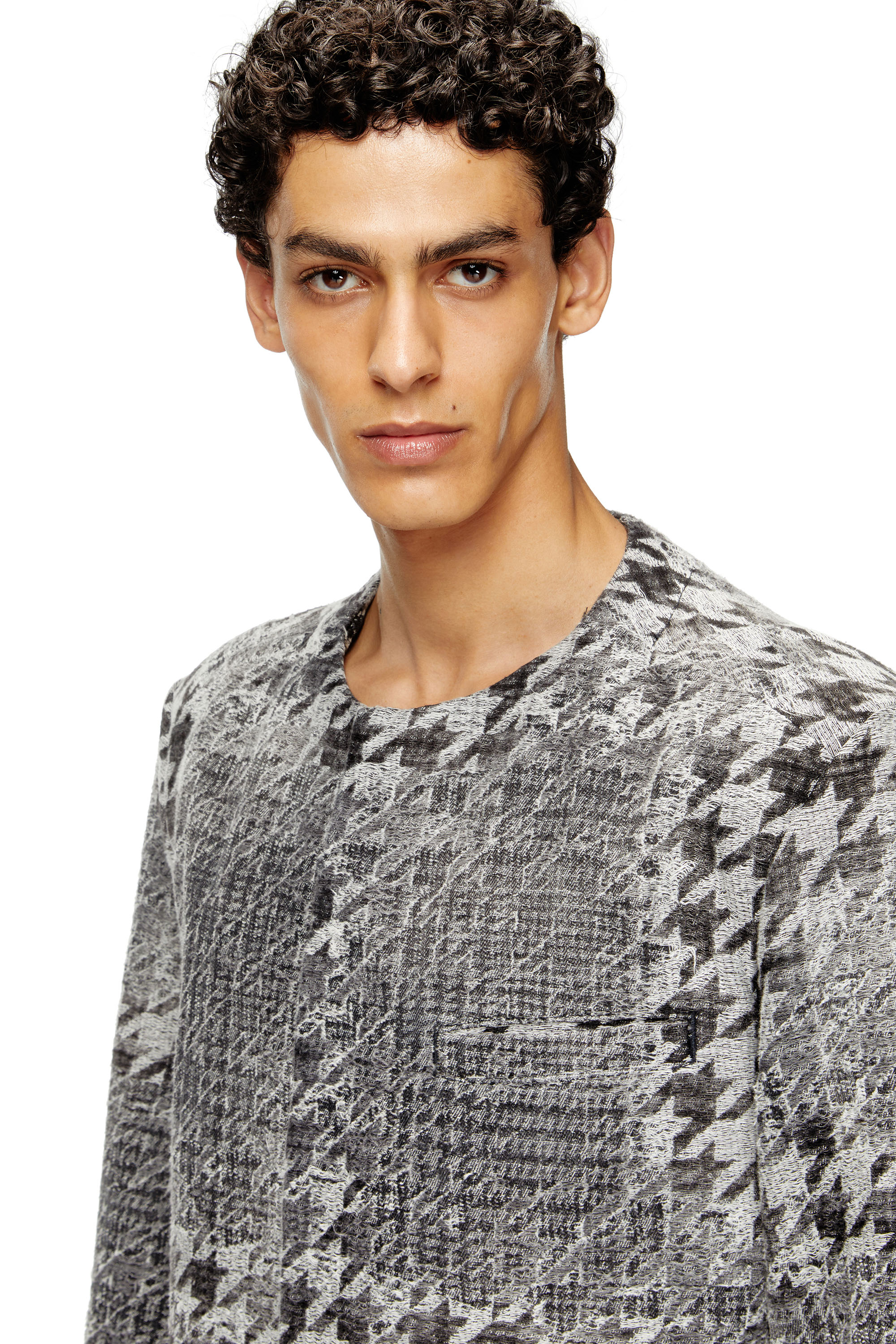 Diesel - D-LOT-FSH, Abrigo de denim jacquard en diseño Príncipe de Gales Unisex in Multicolor - 5