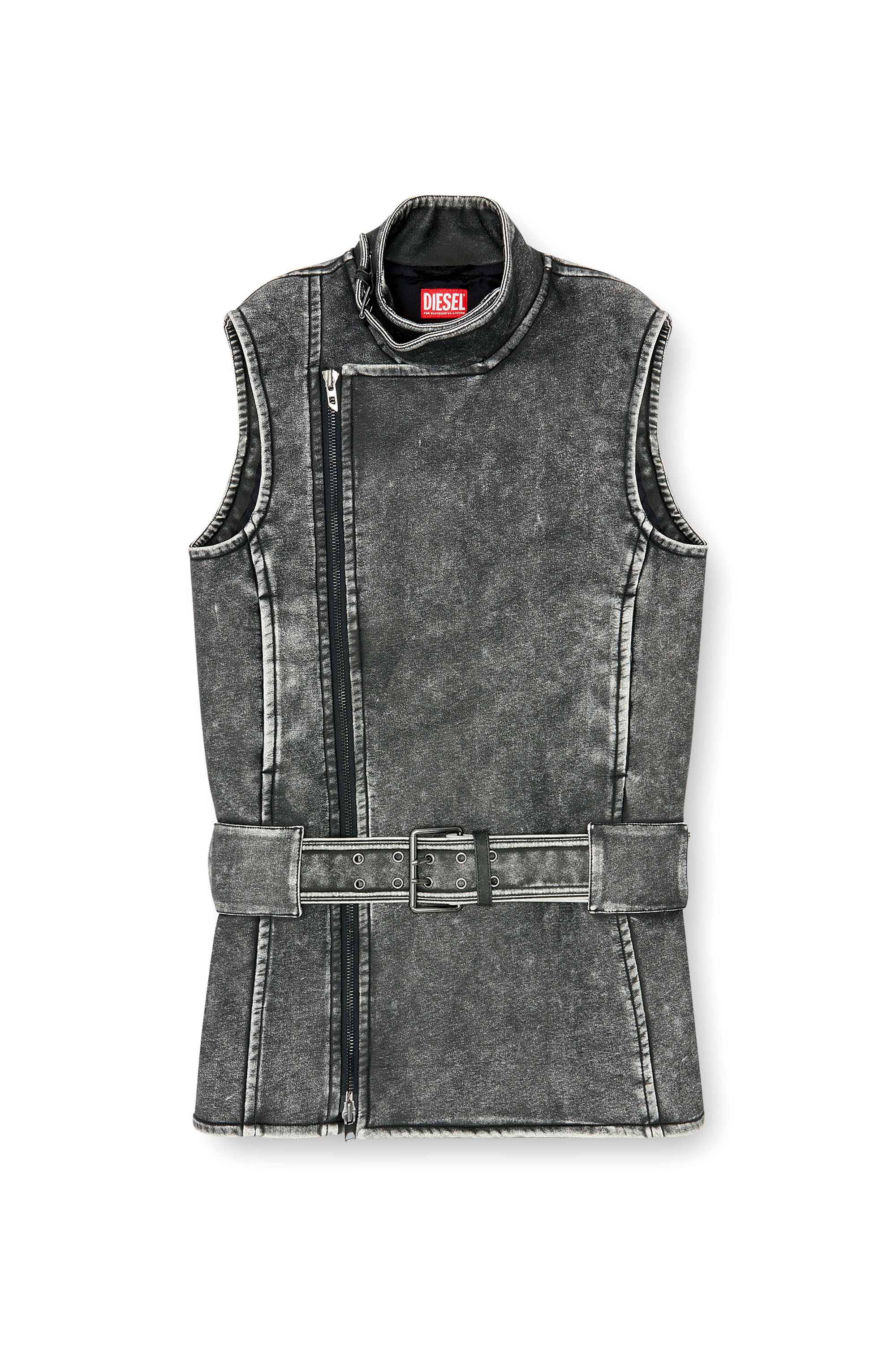 Diesel - D-IKE, Vestido mini estilo biker con cintur&oacute;n Mujer in ToBeDefined - 1