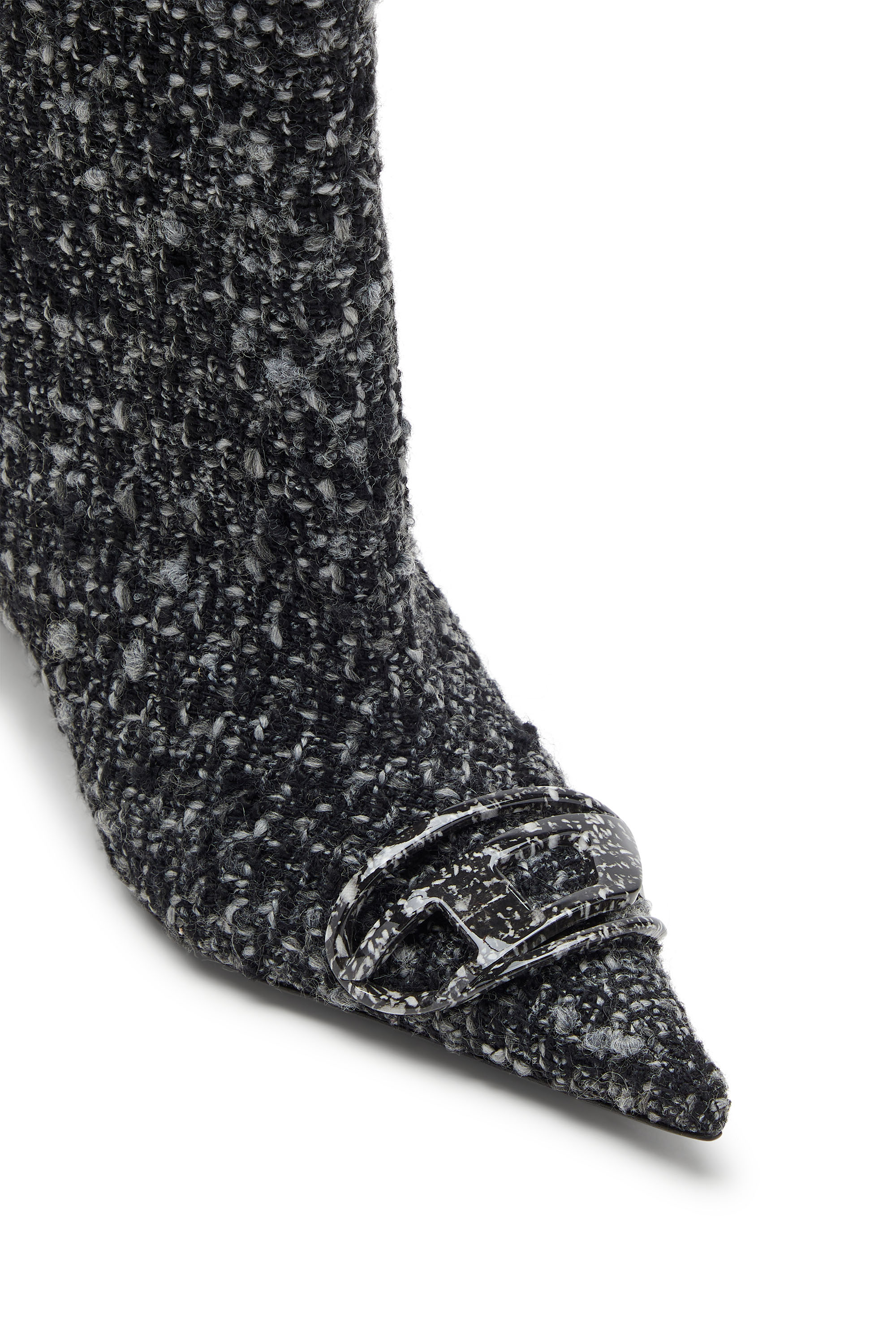Diesel - D-VENUS 40 KB TUBE, Botas hasta la rodilla de bouclé Mujer in Negro - 4