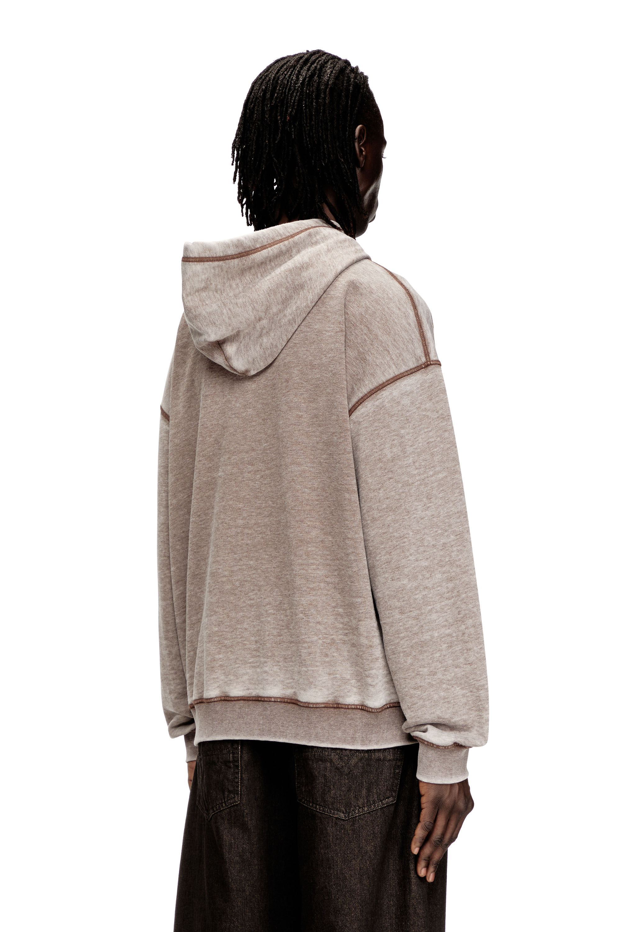 Diesel - S-BOXTON-HOOD, Sudadera con capucha con estampado y tachuelas Hombre in ToBeDefined - 3