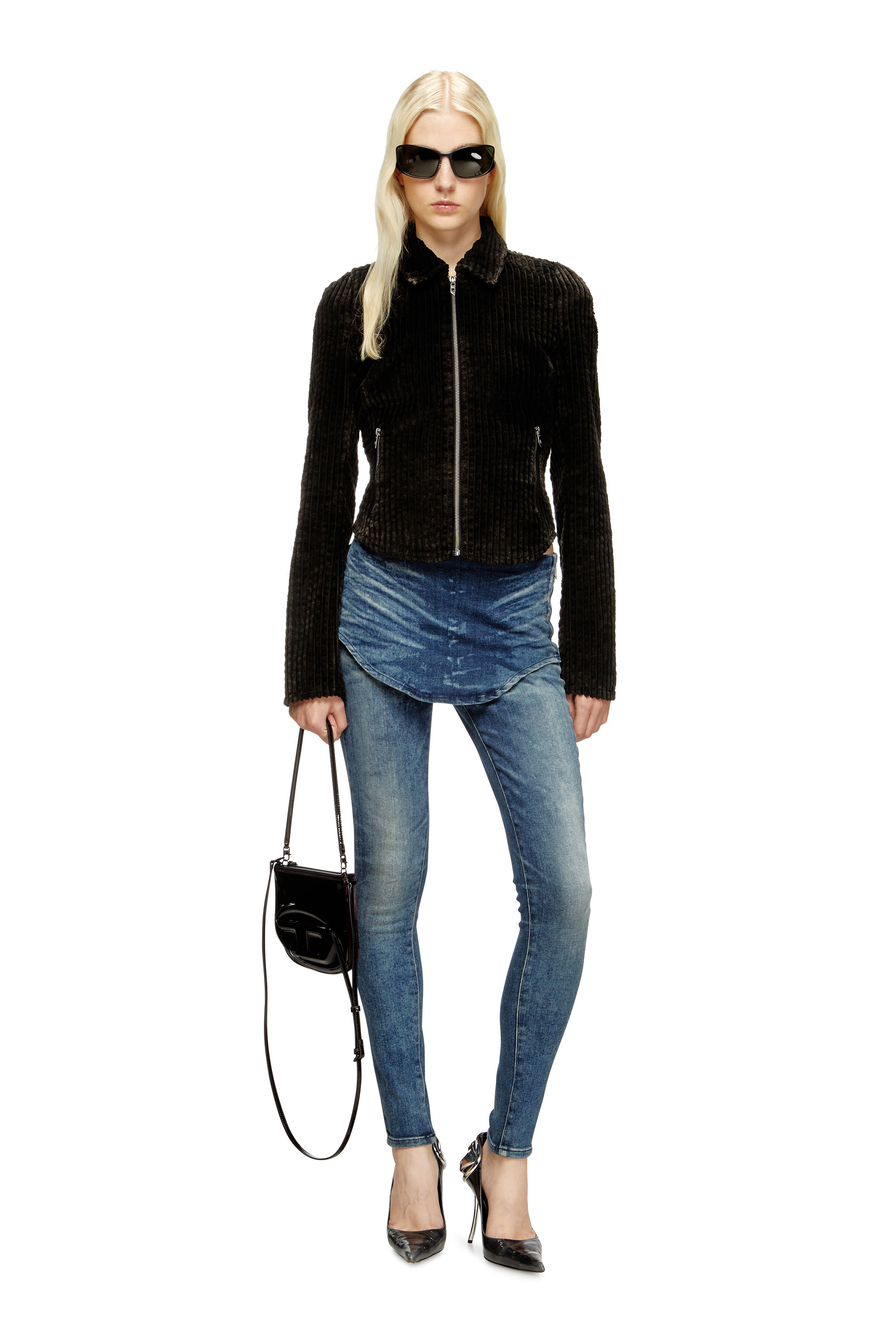 Diesel - G-ENEA, Chaqueta camisa de pana de algodón Mujer in Marrón - 2