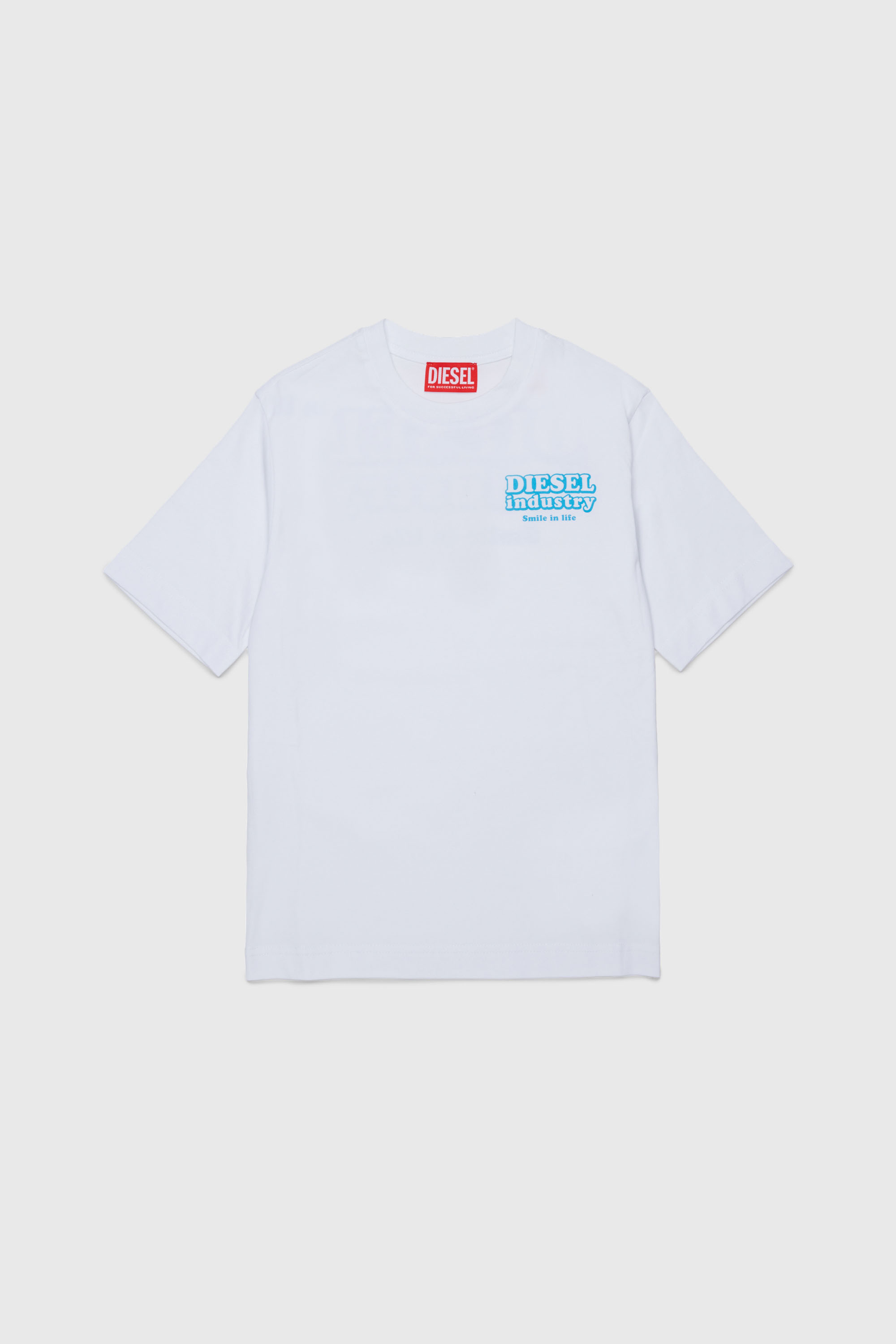 Diesel - TLODIM OVER, Camiseta con estampado Diesel Industry Hombre in Blanco - 1