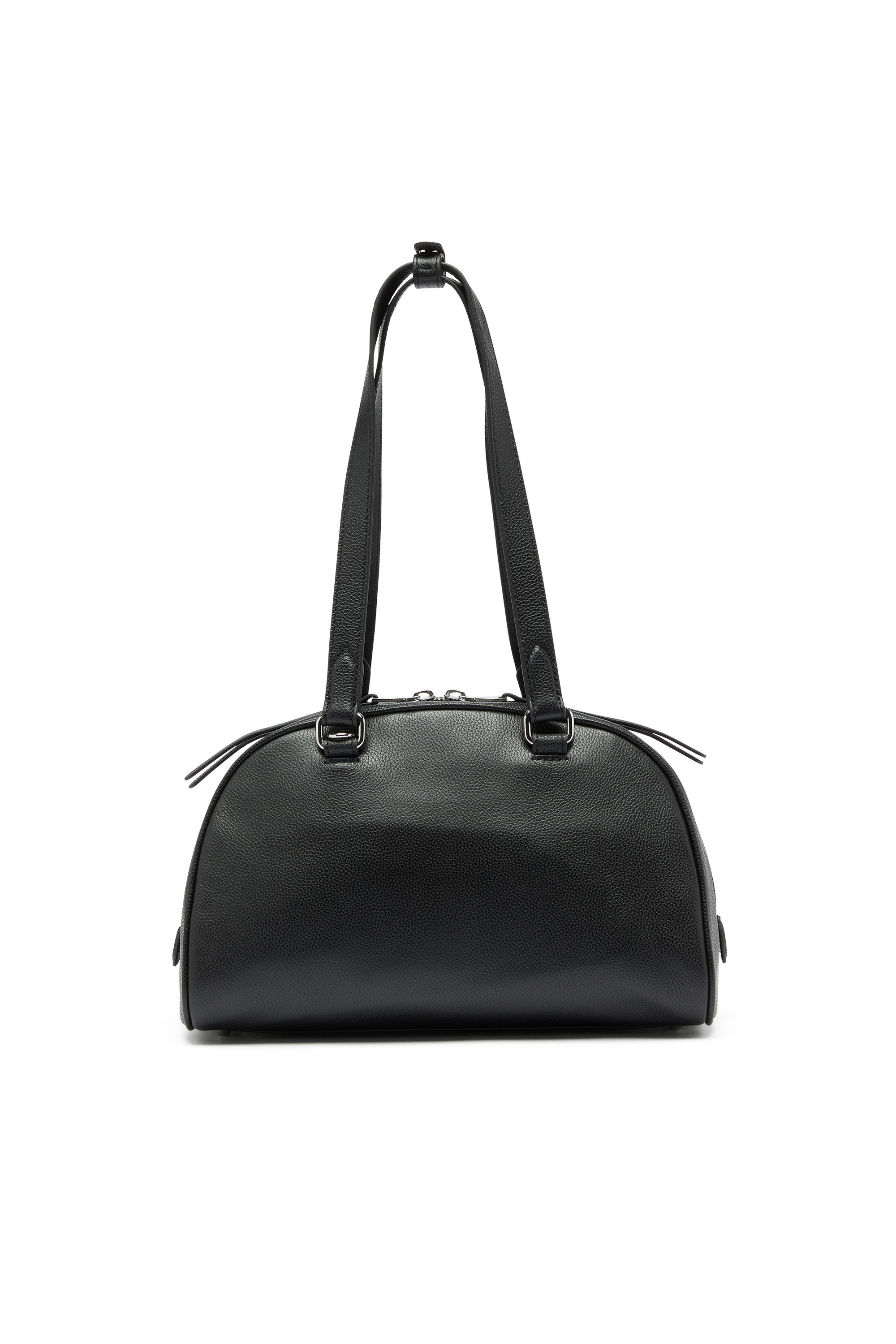 Diesel - 1DR DOME SHOULDER, 1DR Dome - Bolso Boston de piel con logo en relieve Unisex in Negro - 3