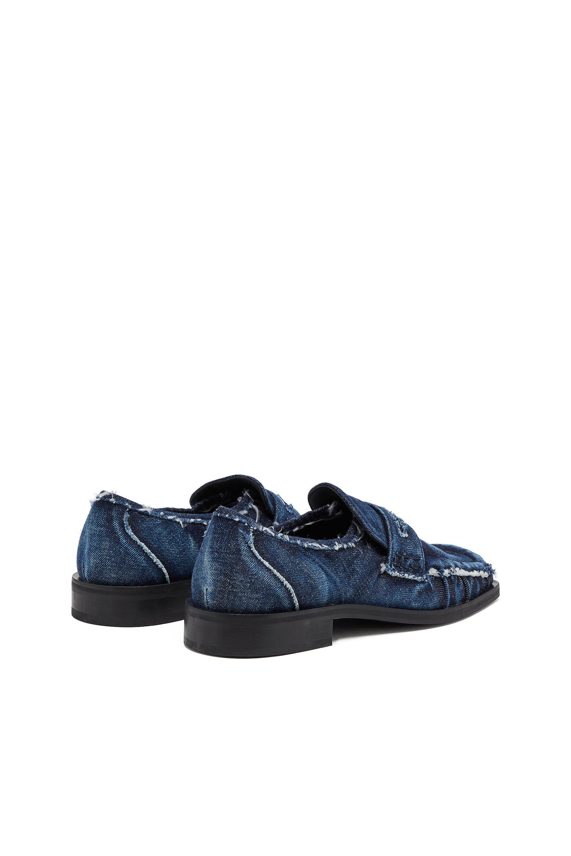 Diesel - D-AMBER LOAFER, D-Amber - Mocasines tipo penny en denim desflecado Hombre in Azul marino - 3