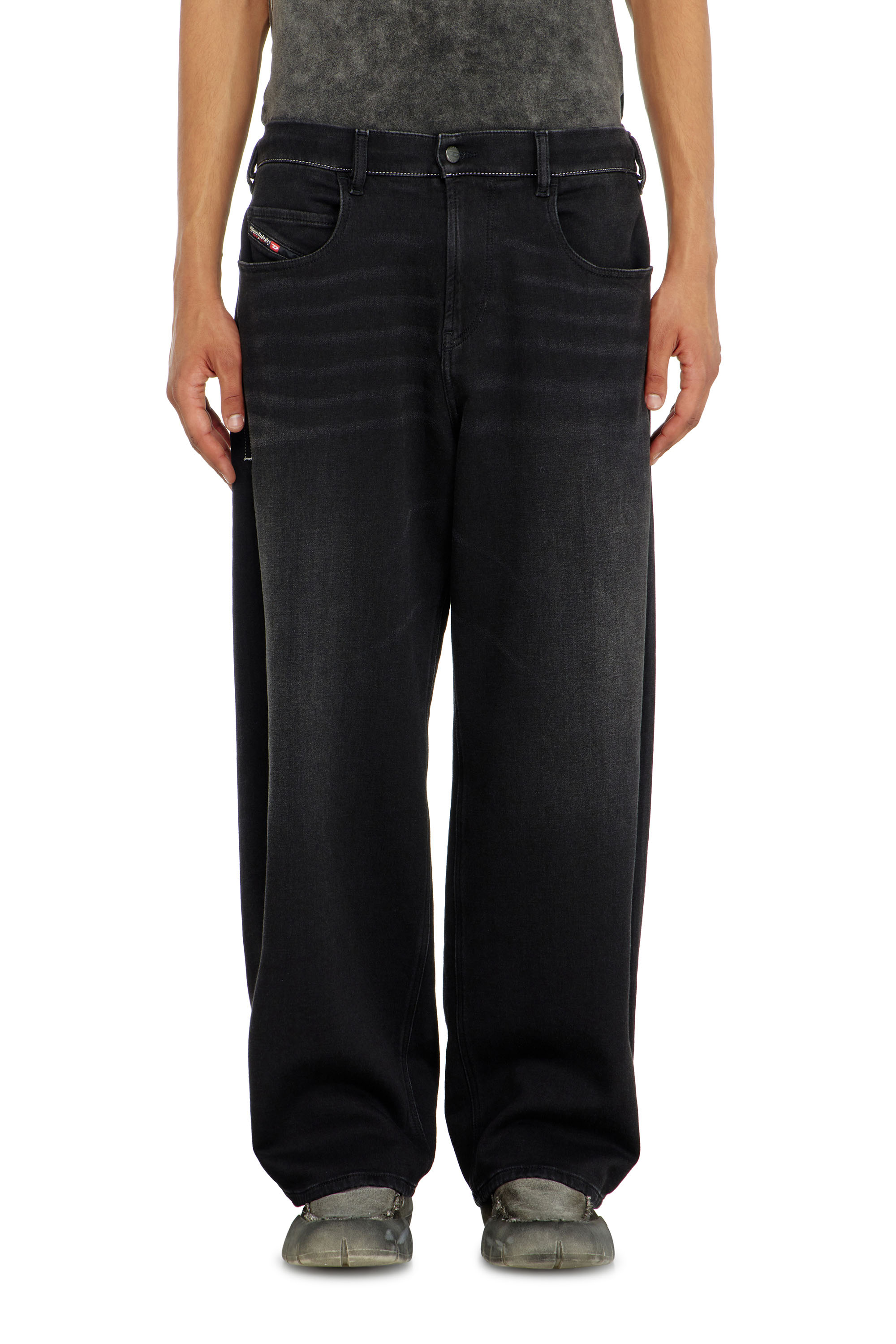 Diesel - Relaxed 2097 D-Enim-M Joggjeans&reg; 09P90 Unisex, Negro/Gris oscuro - 2