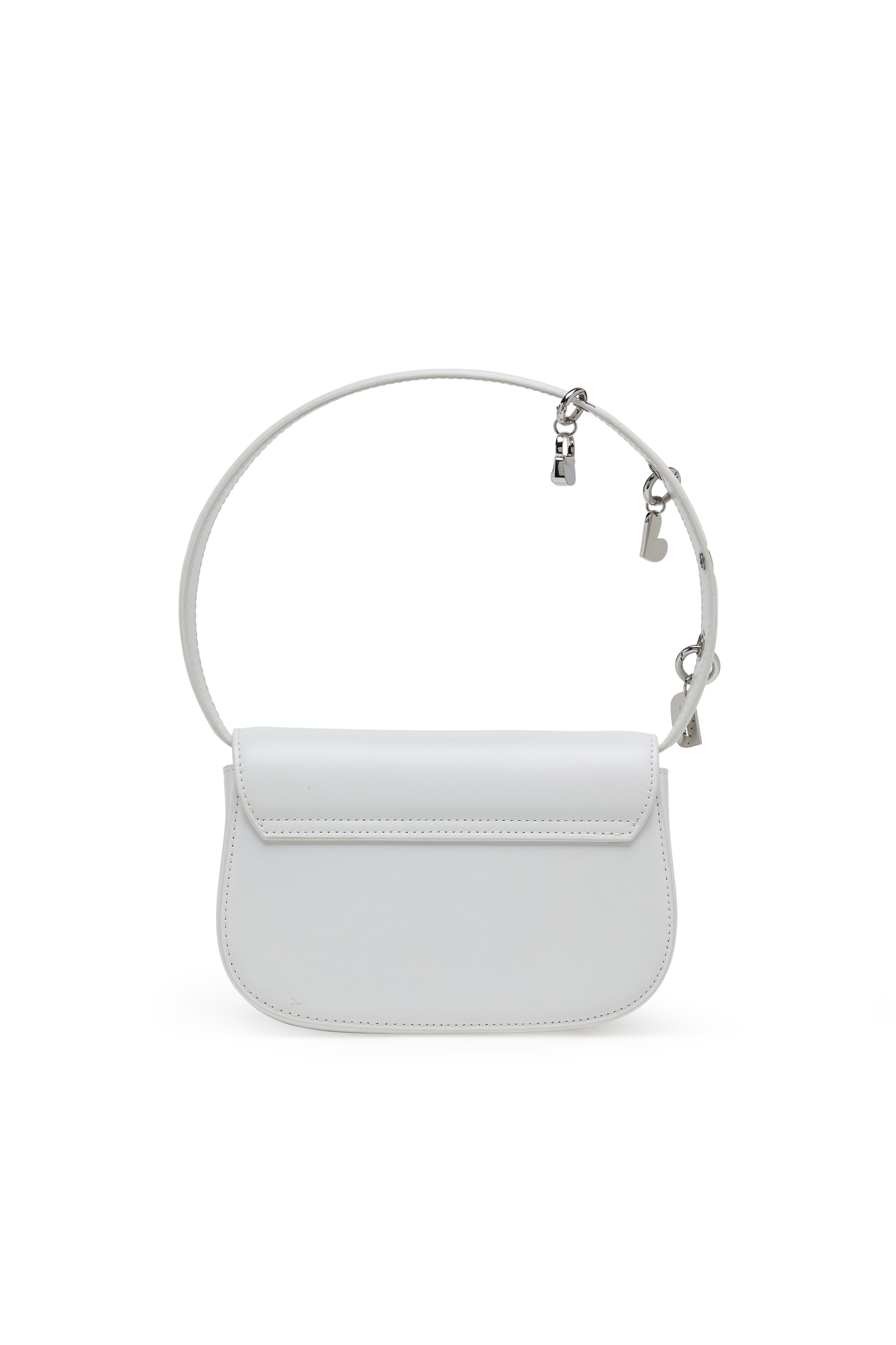 Diesel - 1DR, Woman's 1DR -Iconic shoulder bag in leather with handle charms in White - 2