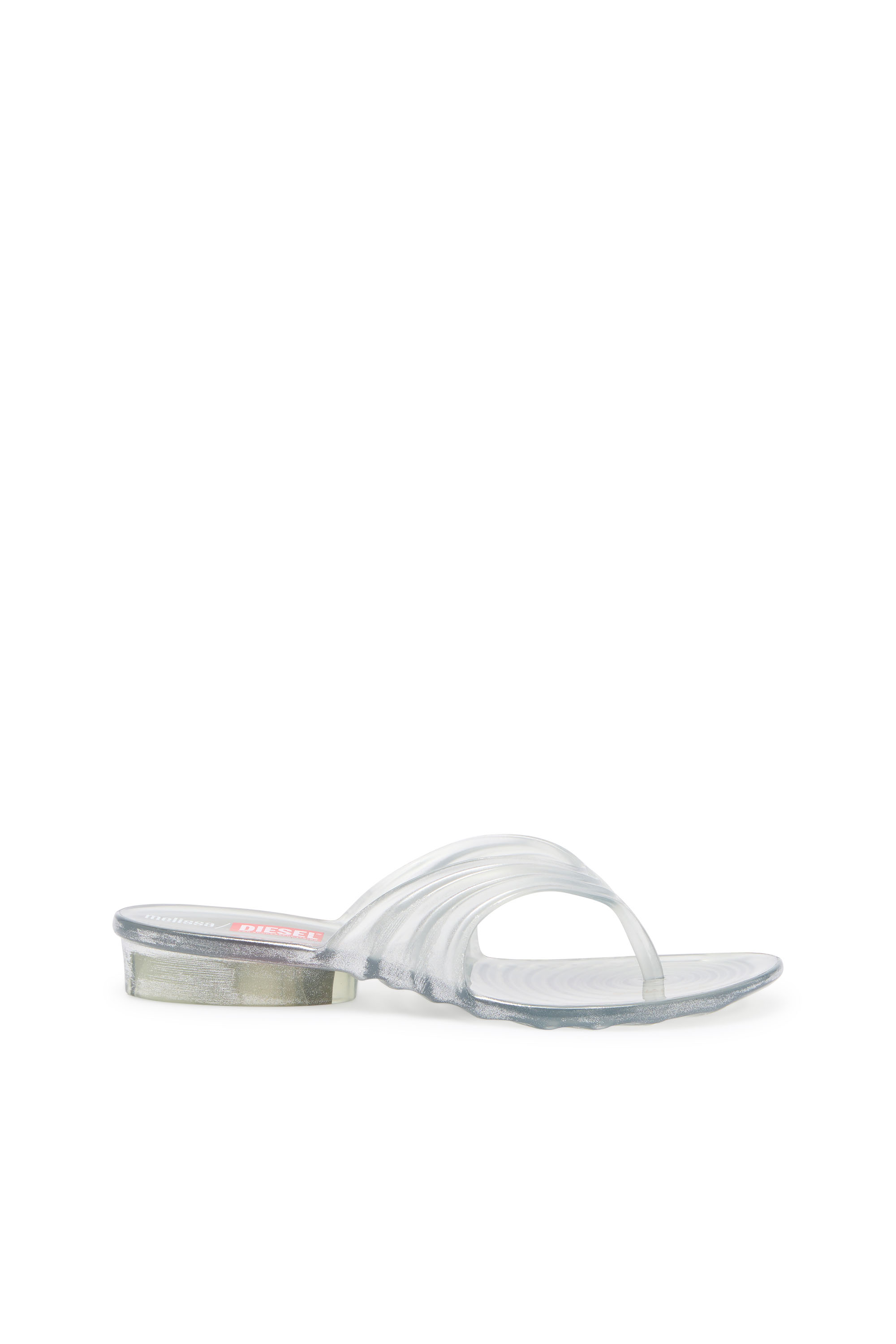 Diesel - MELISSA QUANTUM THONG, Chanclas esculturales en Melflex&reg; Mujer in Plateado - 1