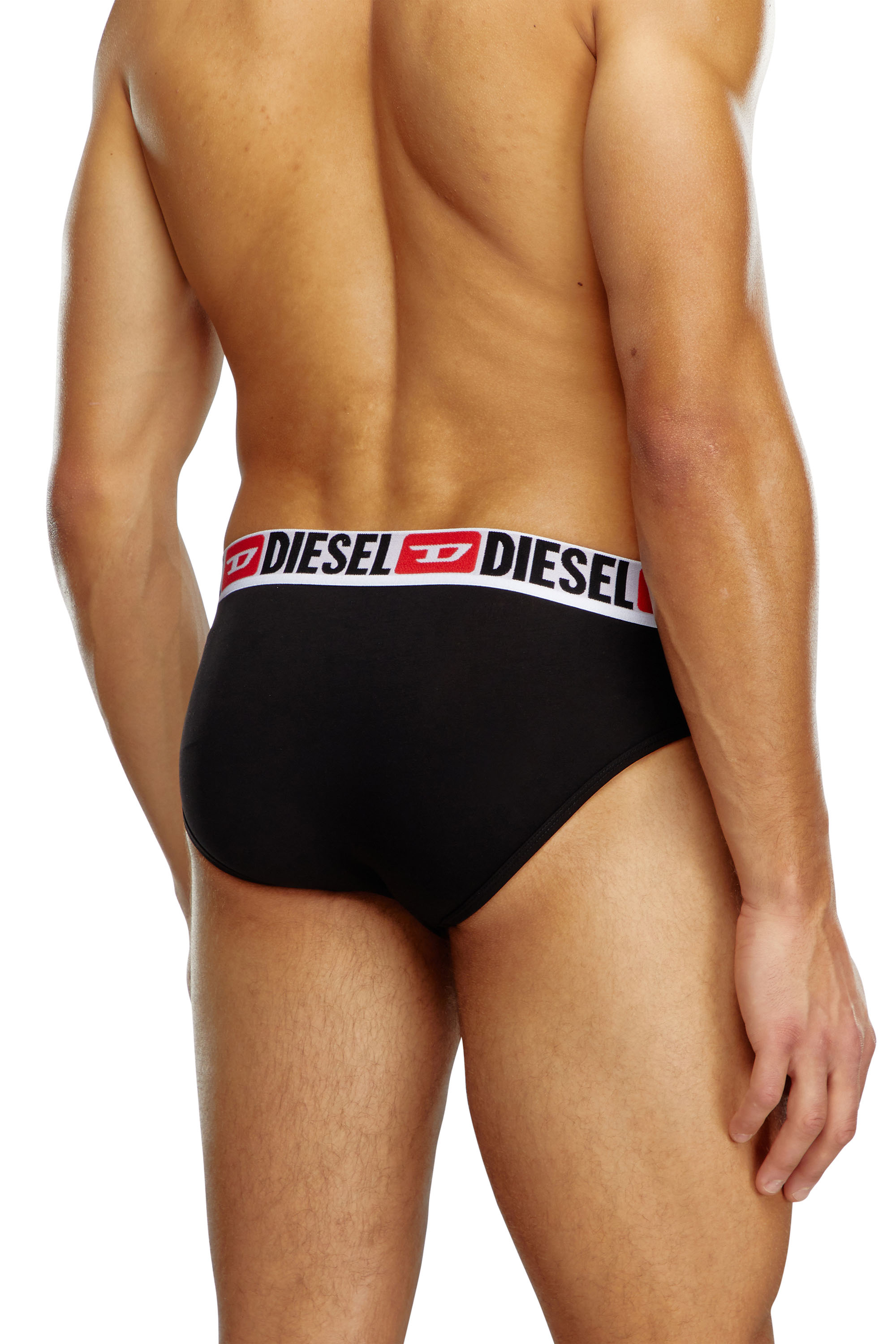 Diesel - UMBR-ANDRETHREEPACK, Hombre Set de tres calzoncillos de slip de color liso in Negro - Image 3