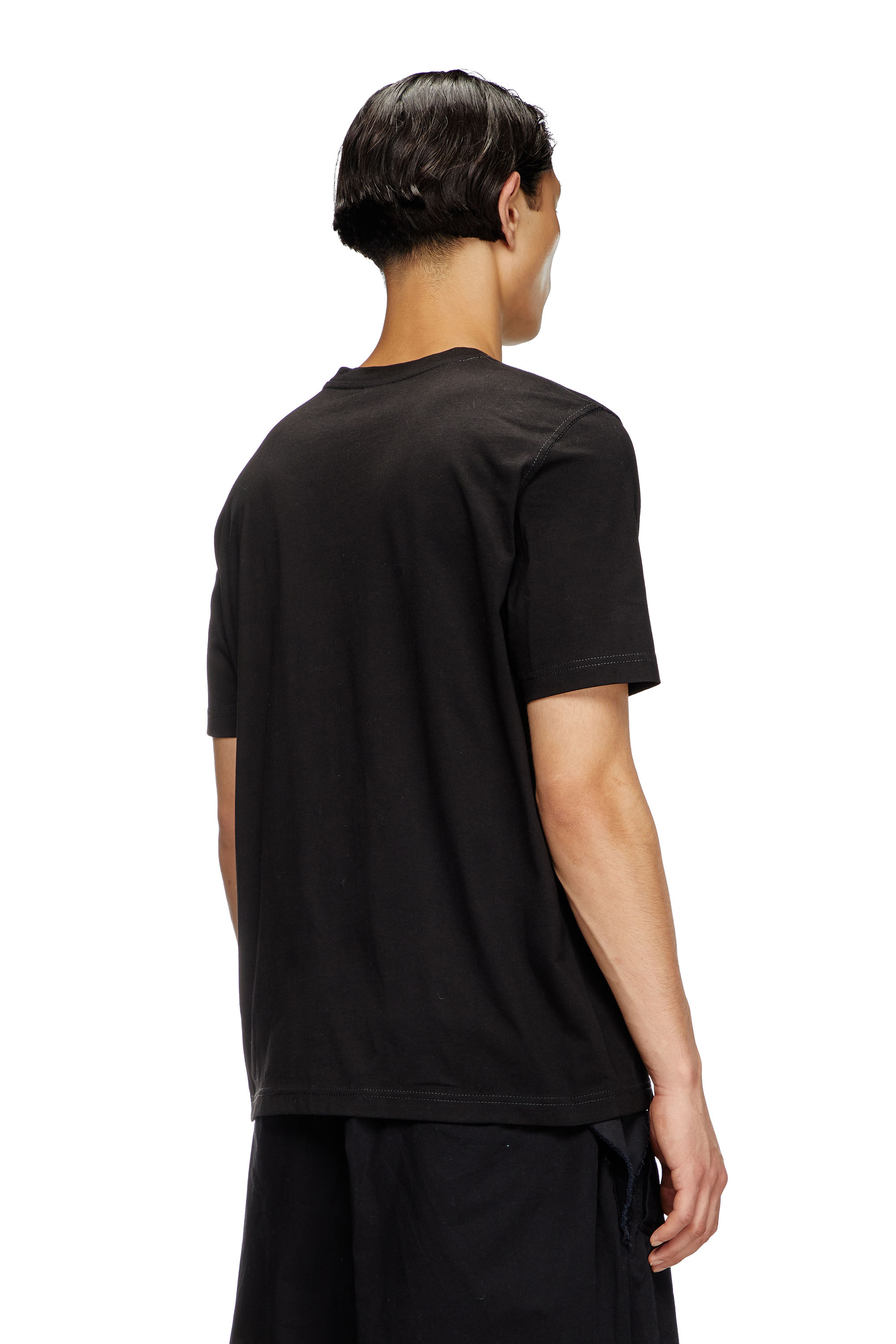 Diesel - T-ADJUST-R4, Camiseta con logotipo estampado en relieve Hombre in Negro - 4