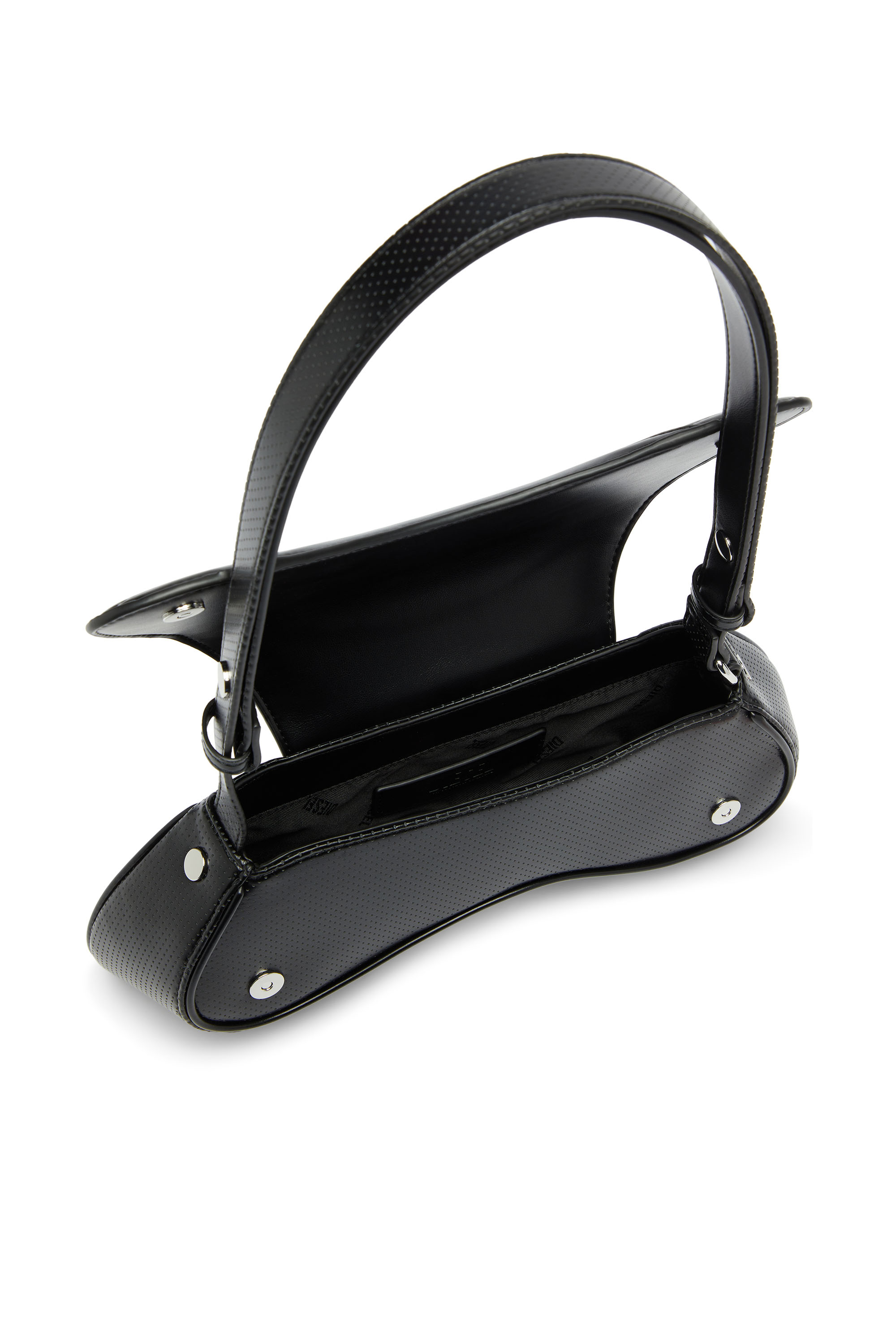 Diesel - PLAY CROSSBODY, Play - Bolso bandolera en PU acolchado perforado Mujer in Negro - 3