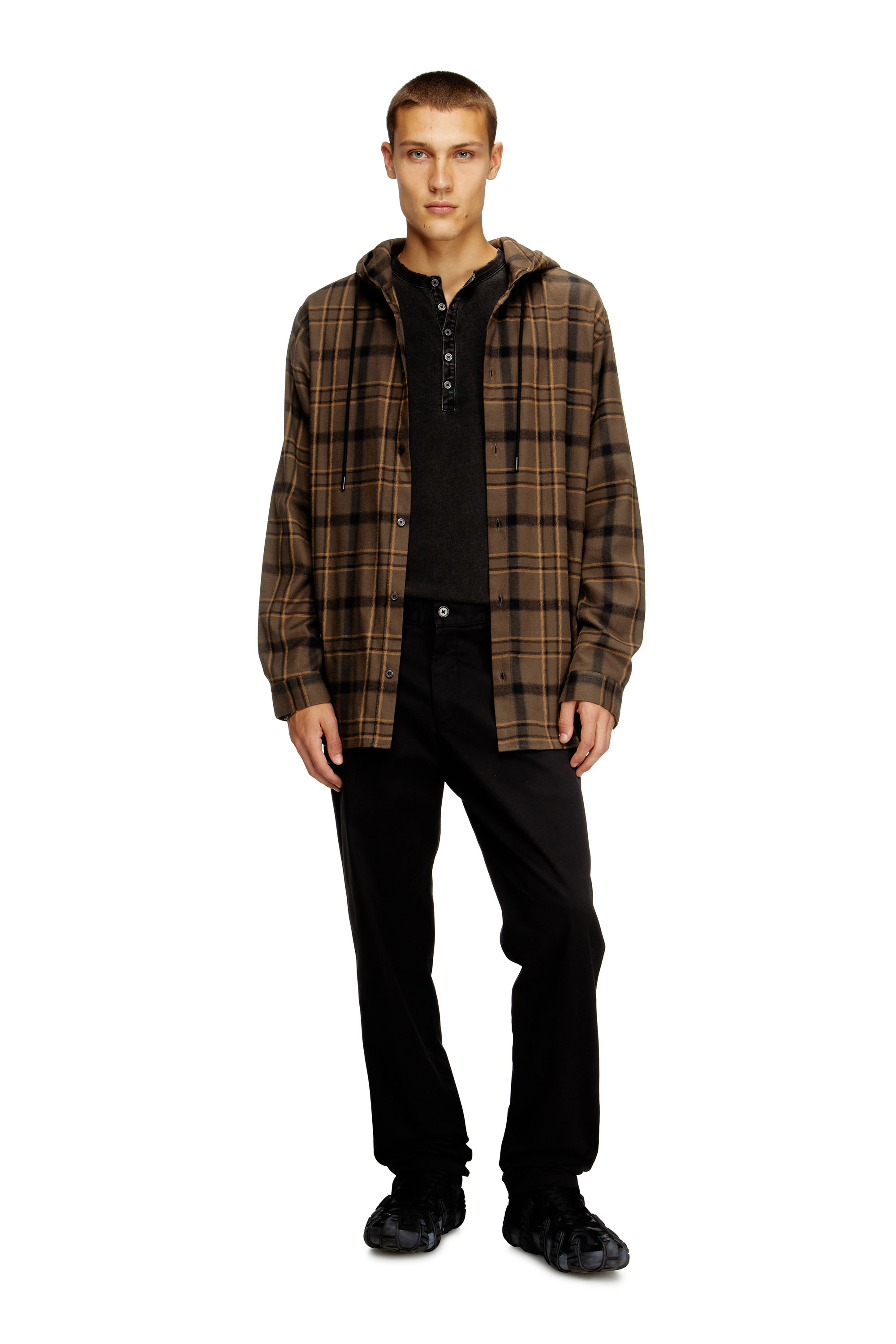 Diesel - P-DEFINE-EPCH, Pantalones de algodón con presilla utilitaria Hombre in Negro - 2