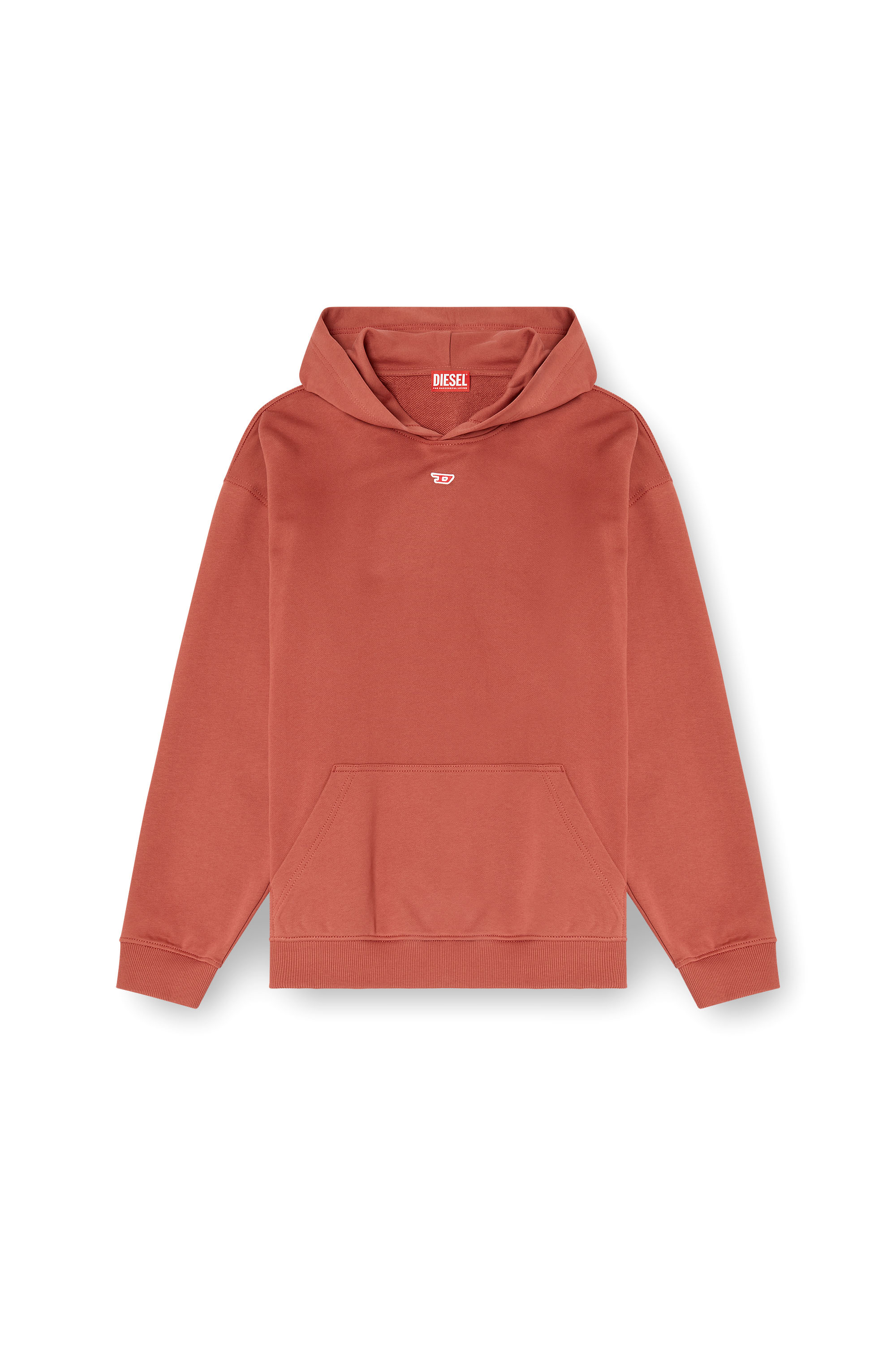 Diesel - S-BOXT-HOOD-D, Sudadera con capucha y parche con el logotipo D Hombre in Rojo - 3