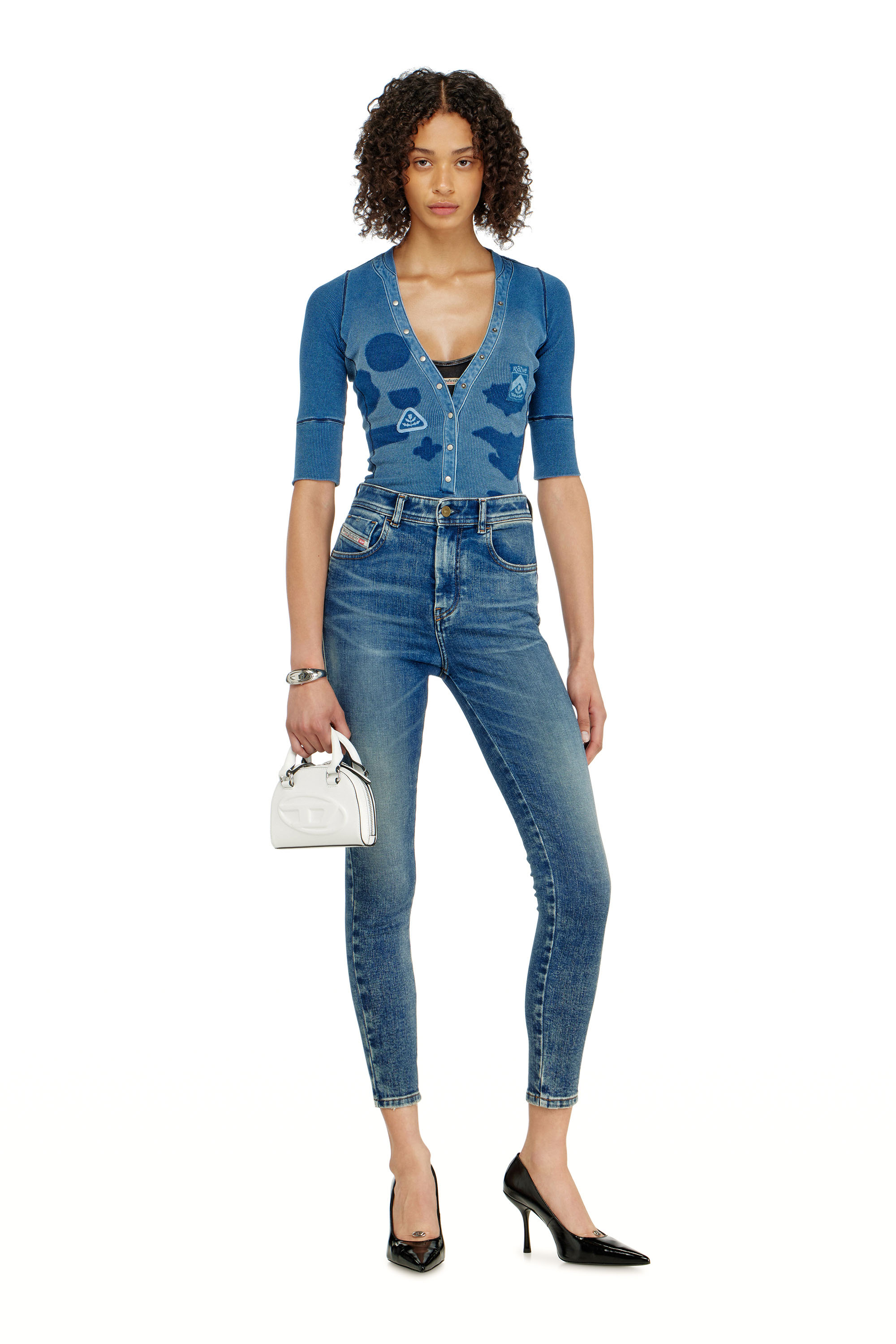 Diesel - Skinny Jeans 1984 Slandy-High 09P72 Mujer, Azul medio - 1