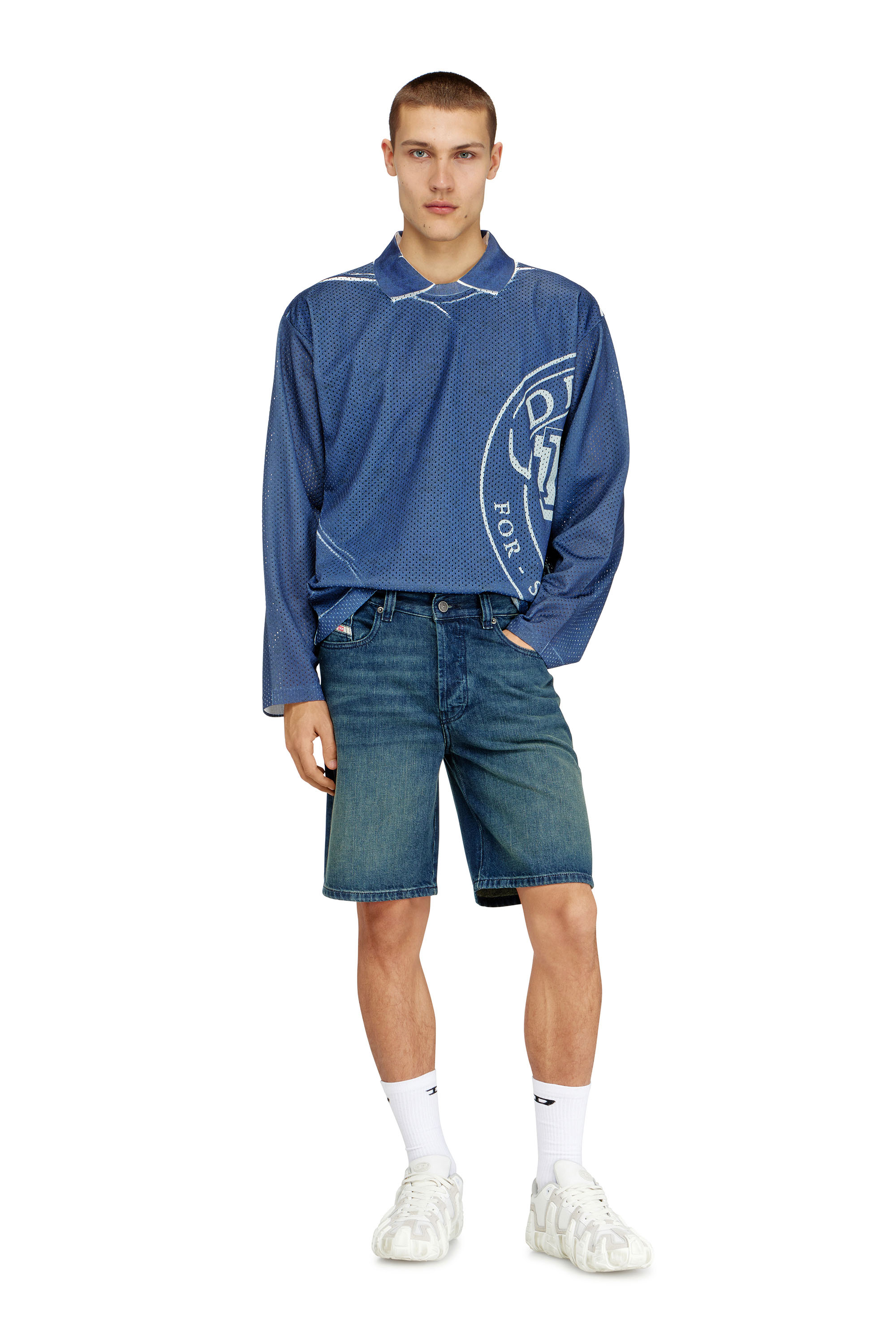 Diesel - REGULAR-SHORT, Pantalones cortos de mezclilla con un aspecto limpio Hombre in Azul marino - 1