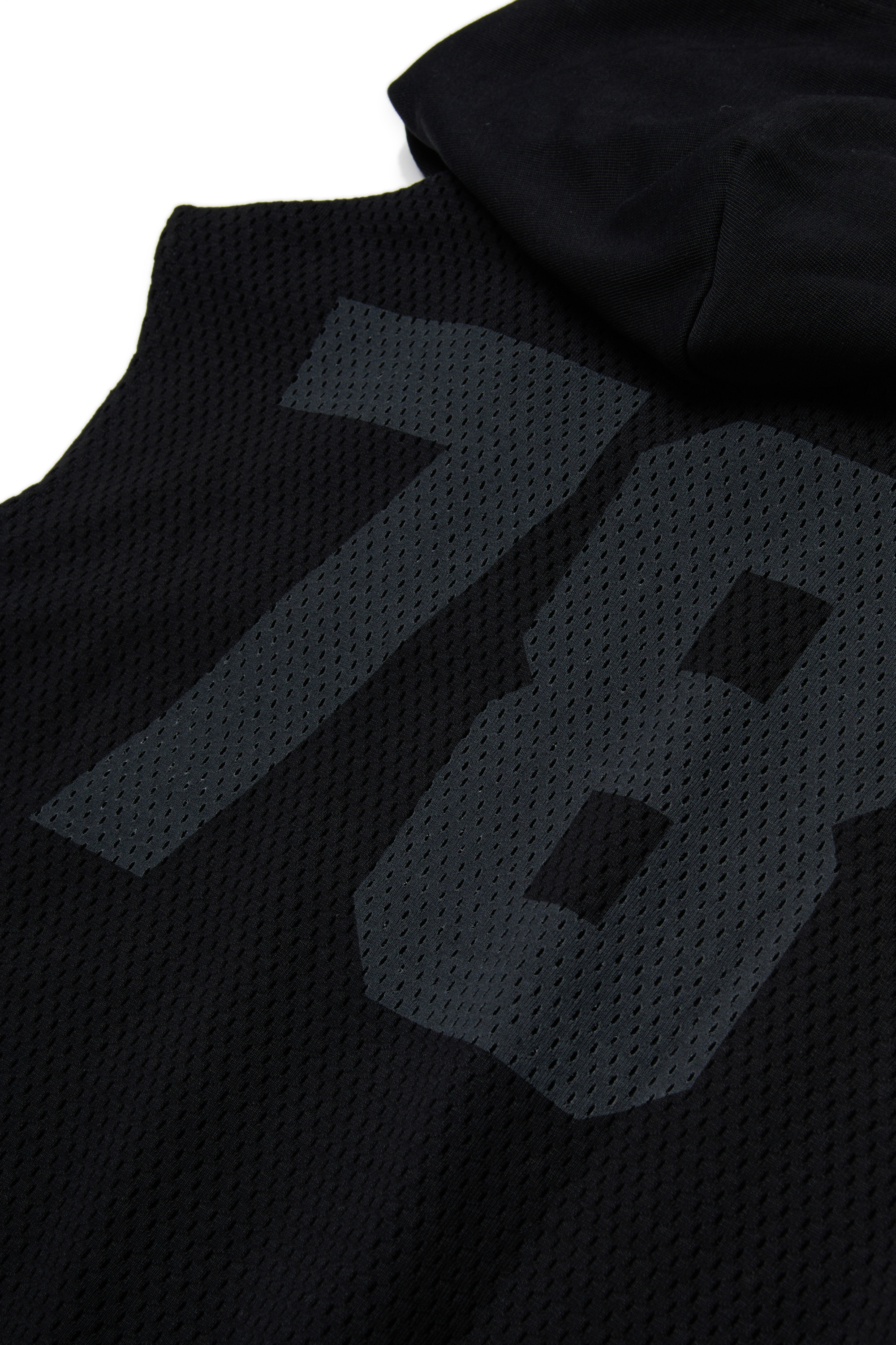 Diesel - SMESH OVER, Sudadera sin mangas de malla de algod&oacute;n Hombre in Negro - 4