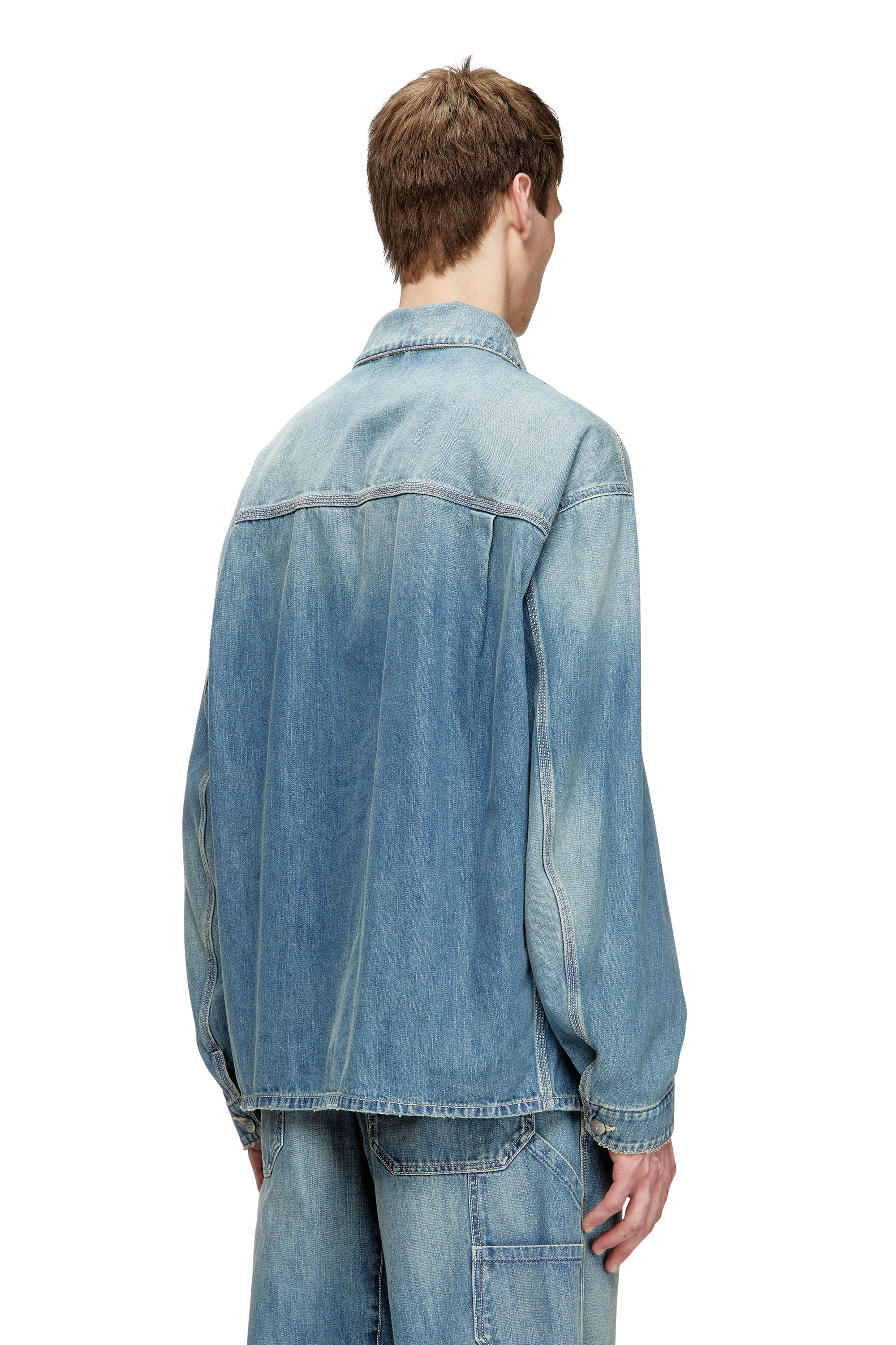 Diesel - D-STACK-U, Chaqueta de denim de estilo utility Unisex in Azul marino - 4