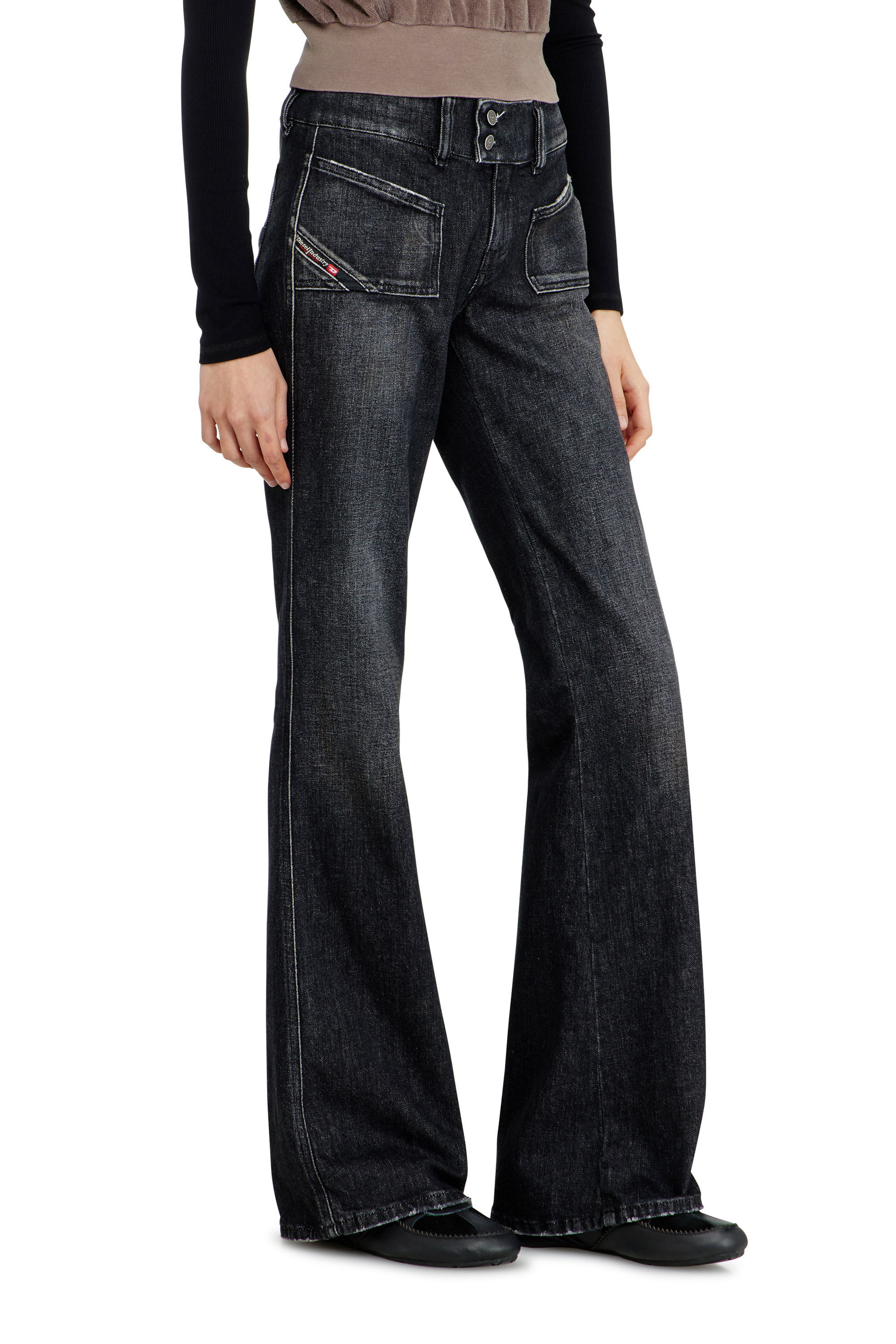 Diesel - Woman's Bootcut Jeans D-Hush 09N50, Black/Dark grey - 7