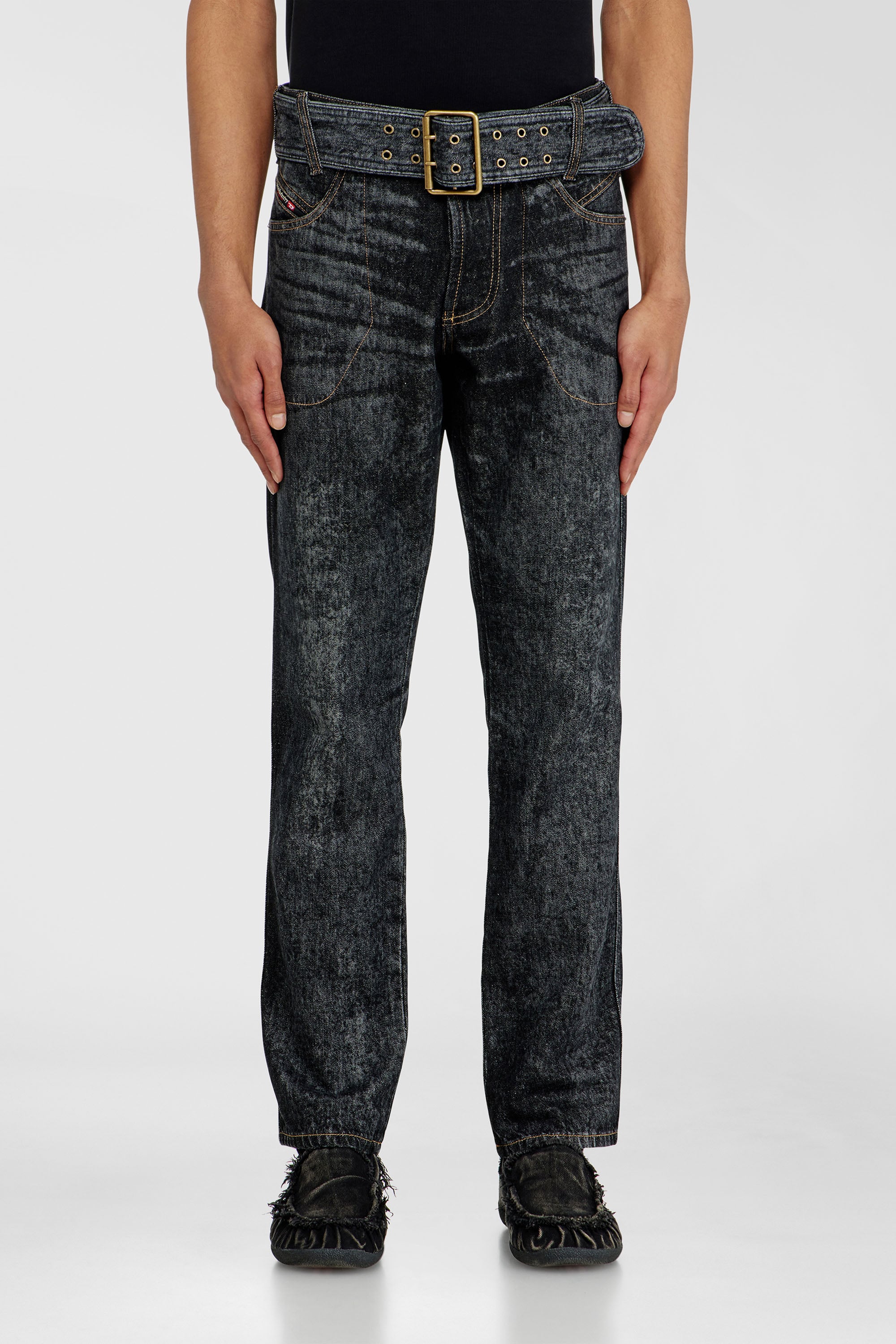 Diesel - Slim Jeans D-Villus 09Q24 Hombre, Negro/Gris oscuro - 1