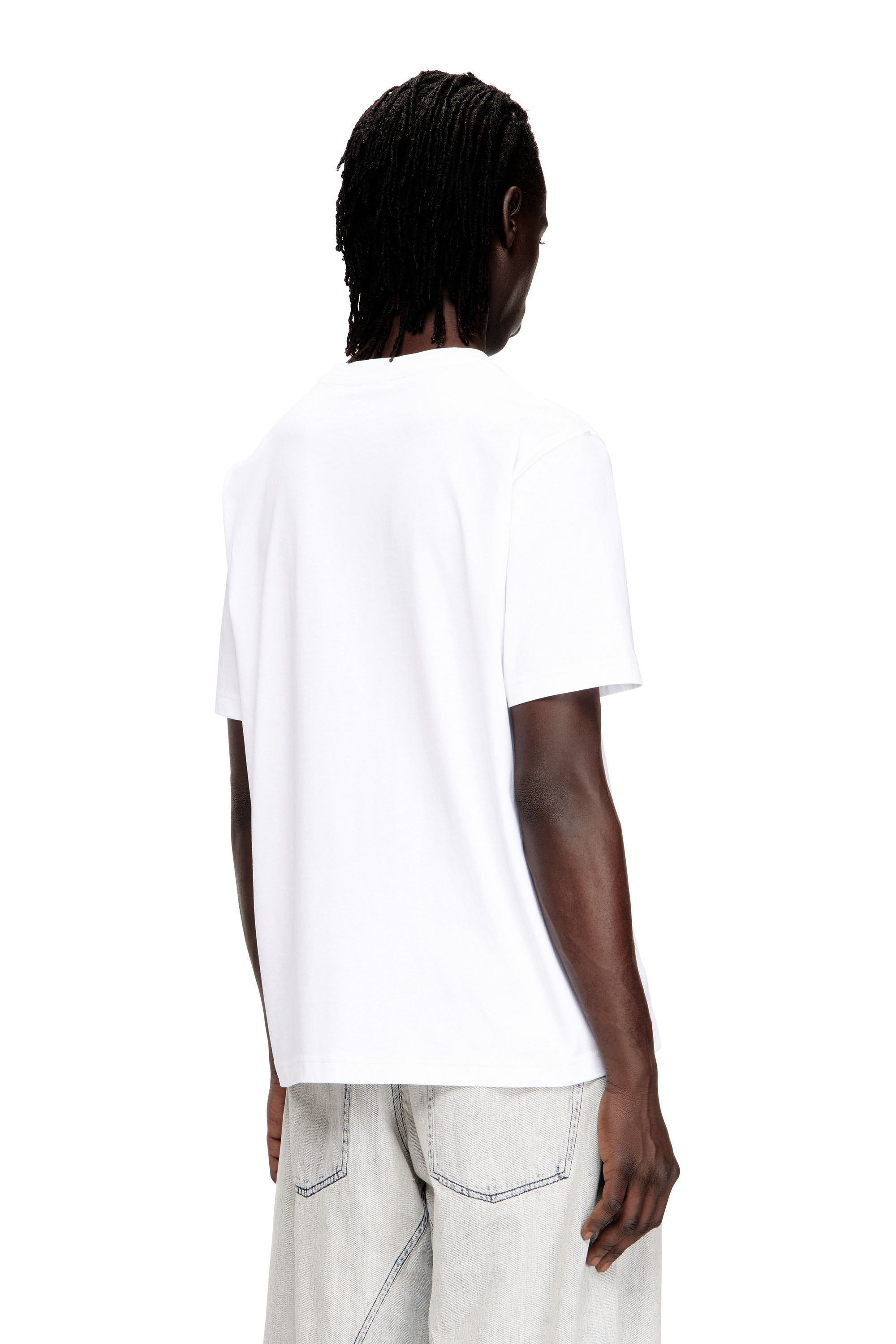 Diesel - T-ADJUST-V1, Camiseta regular de algodón con estampado digital Hombre in Blanco - 4