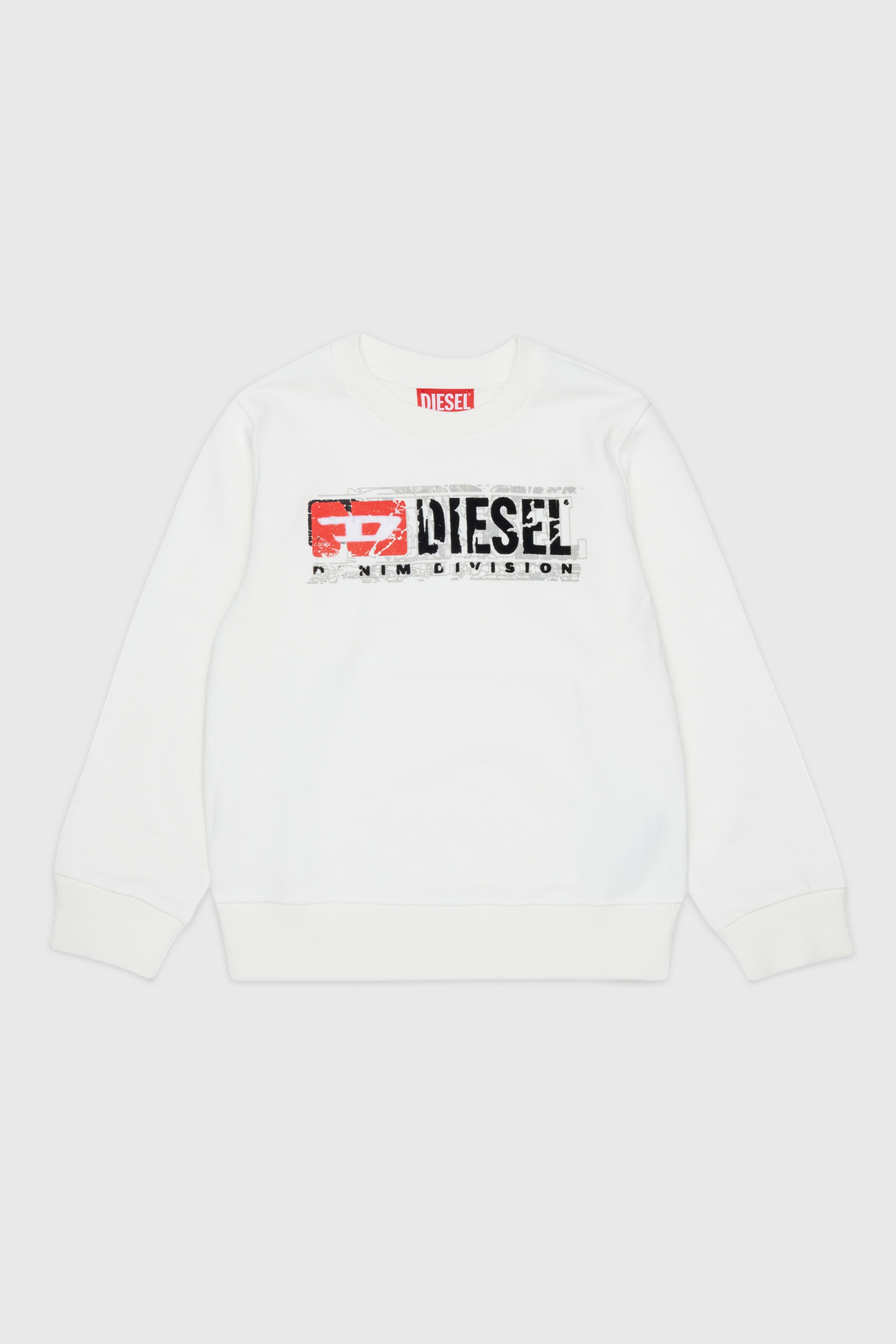 Diesel - SLOMIX, Man's Sweatshirt with distressed-effect logo in White - 1