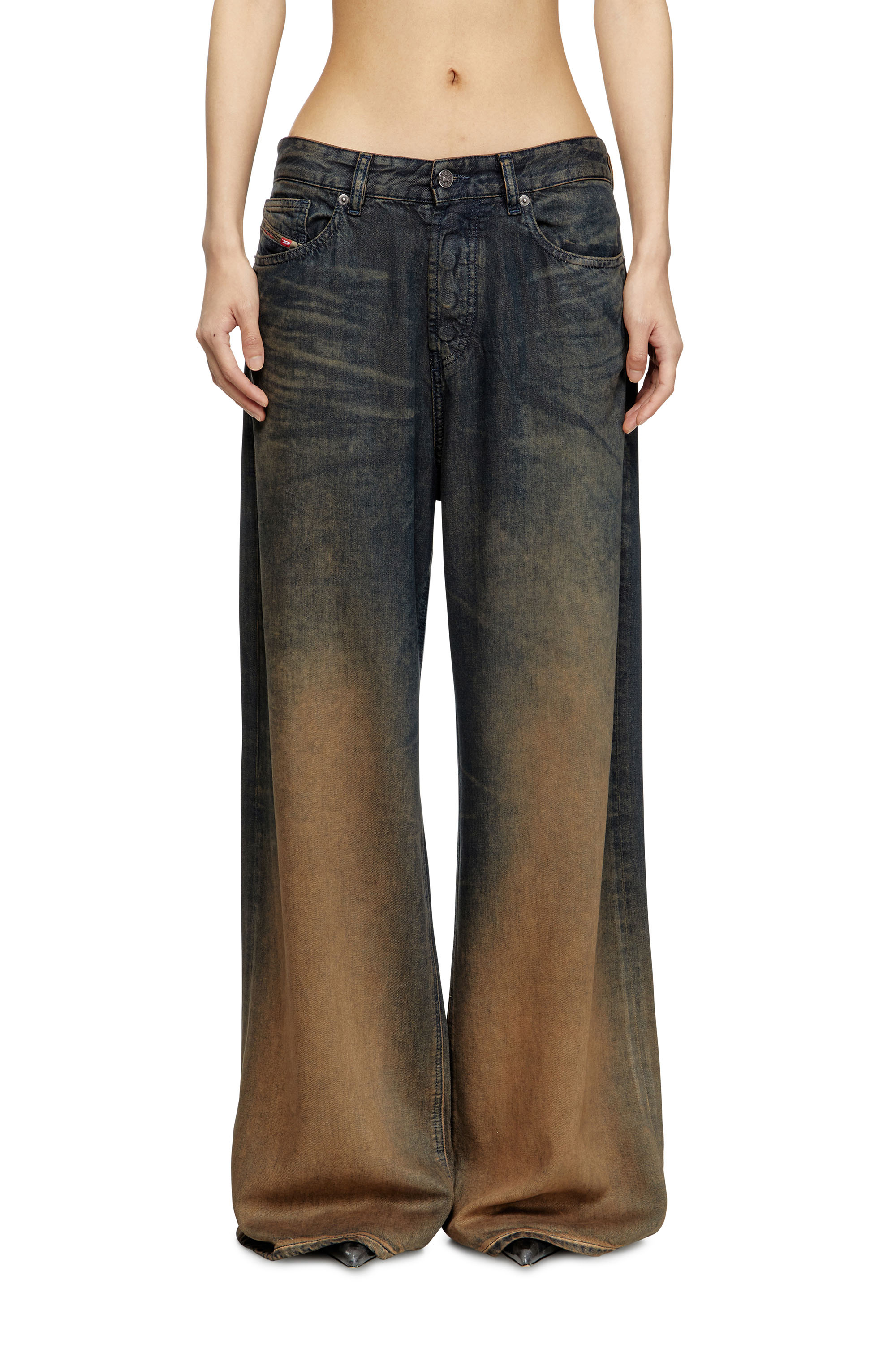 Diesel - Relaxed Jeans 1996 D-Sire 068TF Mujer, Azul marino/Marrón - 3