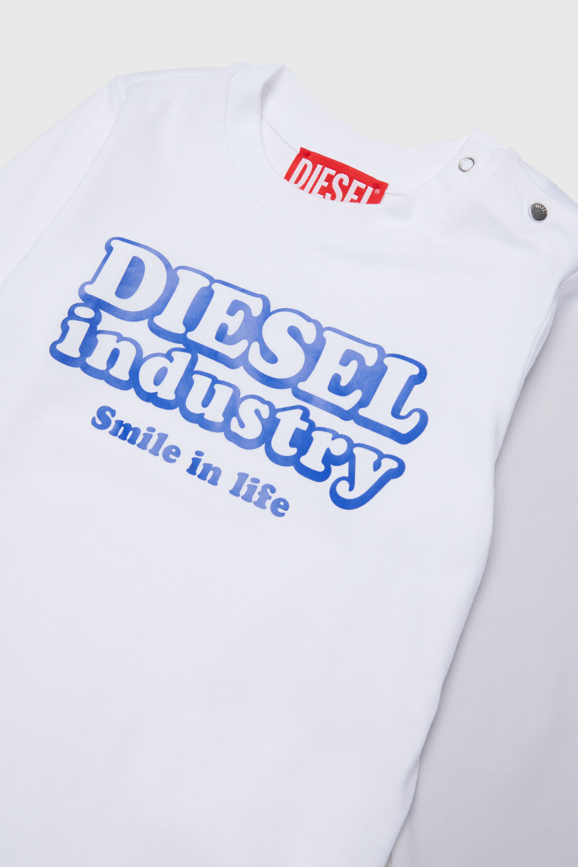 Diesel - TLODIMB, Camiseta de manga larga con estampado Diesel Industry Hombre in Blanco - 3