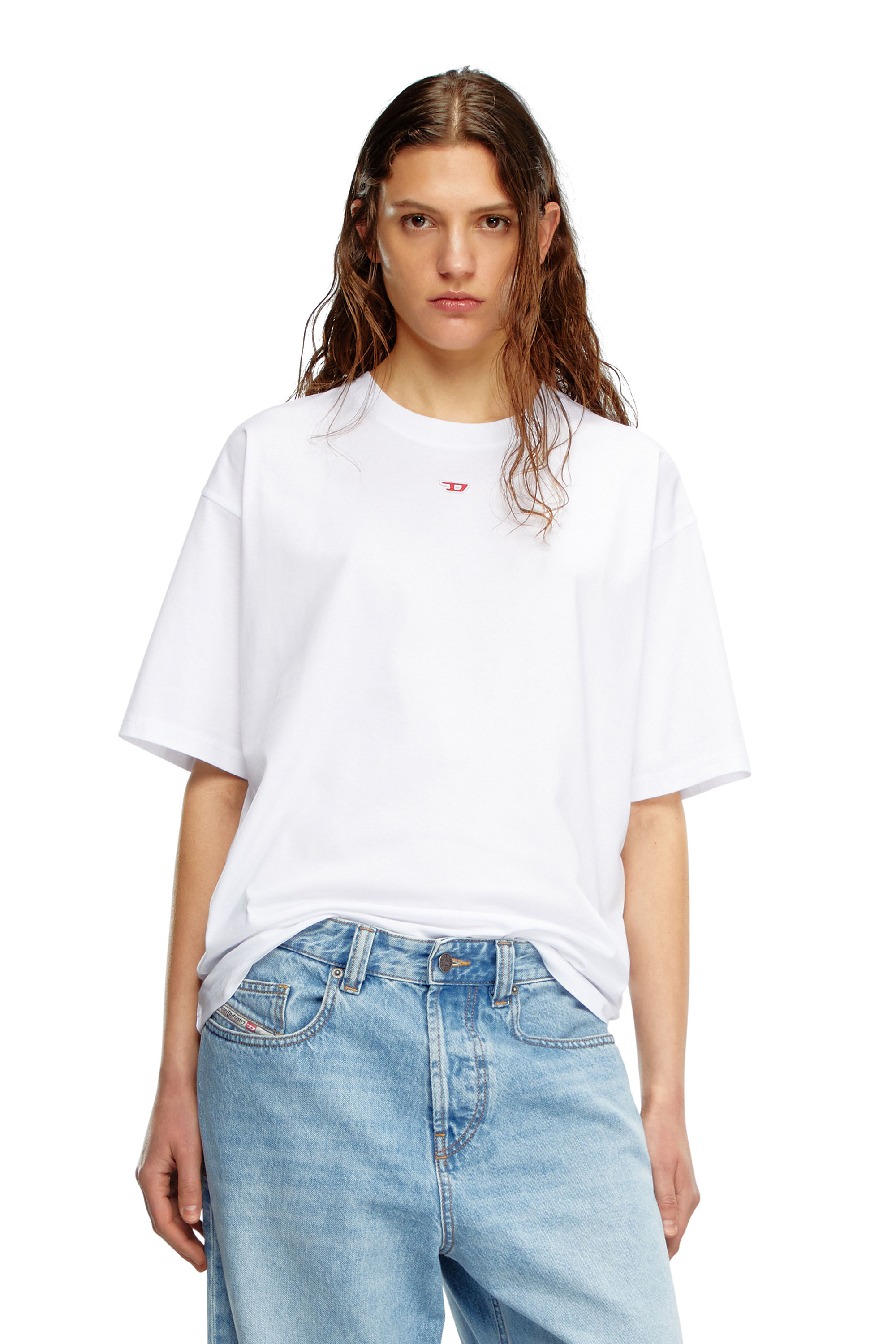 Diesel - T-BOXT-D, Camiseta con parche D bordado Unisex in Blanco - 5