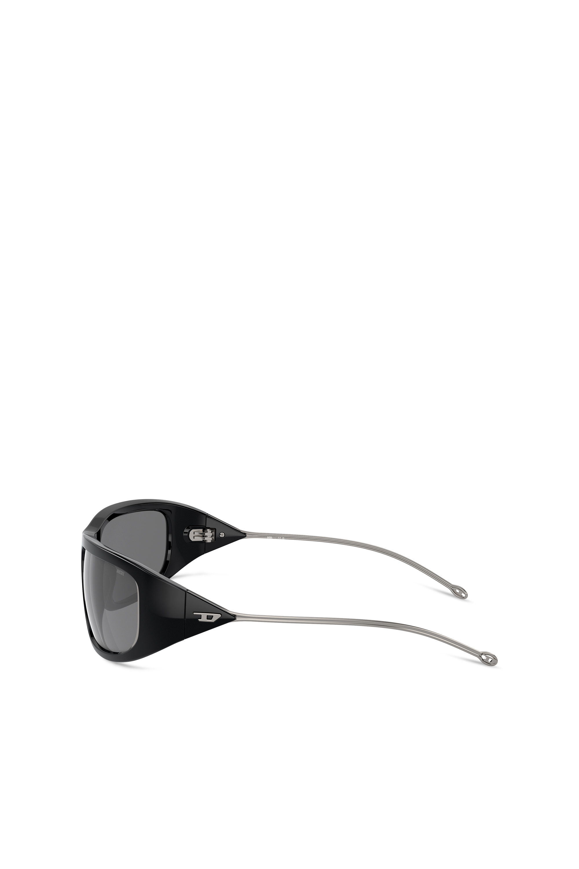 Diesel - 0DL3001, Unisex Wraparound style sunglasses in Black - Image 2