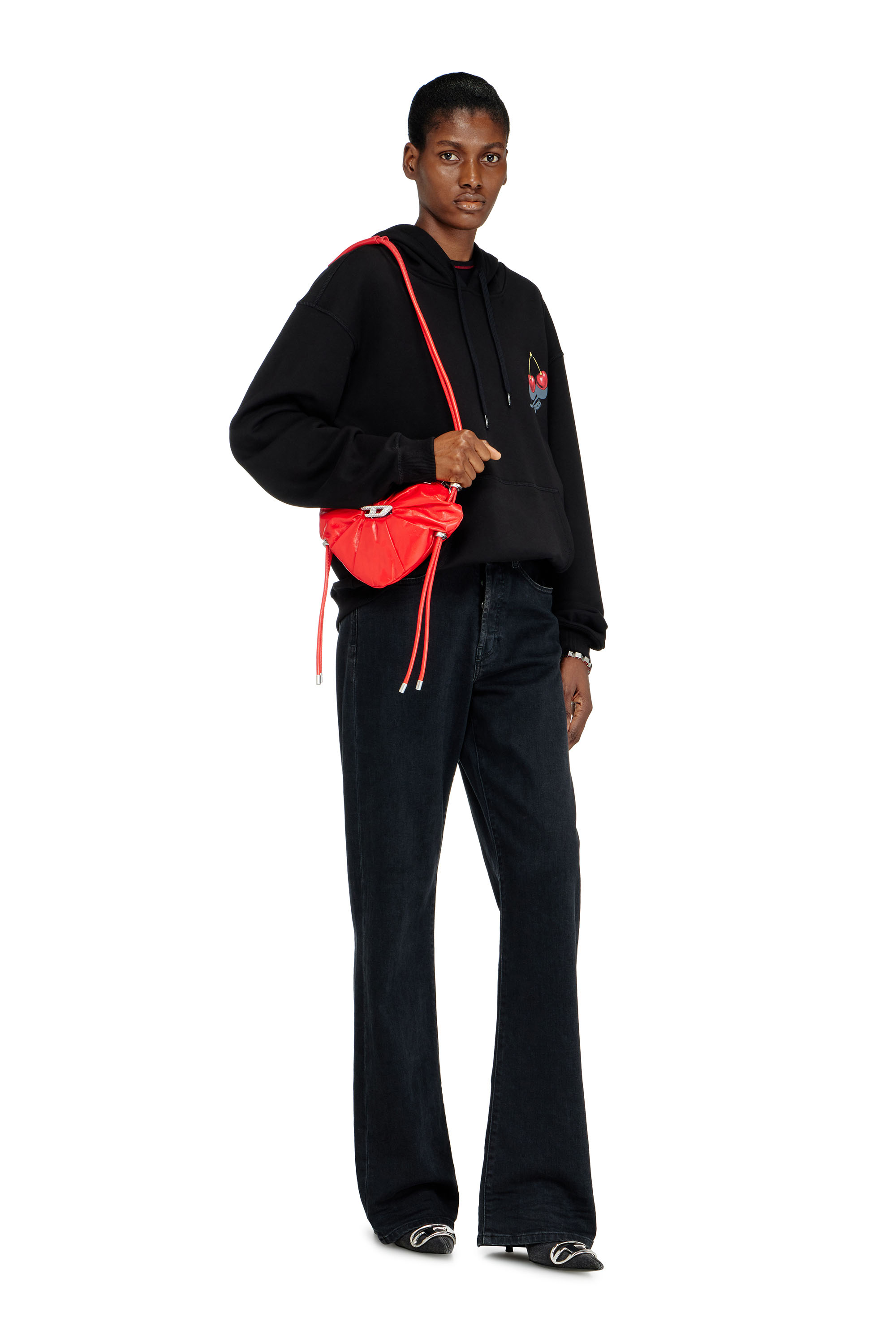 Diesel - SCRUNCH-D HEART, Scrunch-D-Heart -Bolso de hombro en cuero arrugado Mujer in Rojo - 3