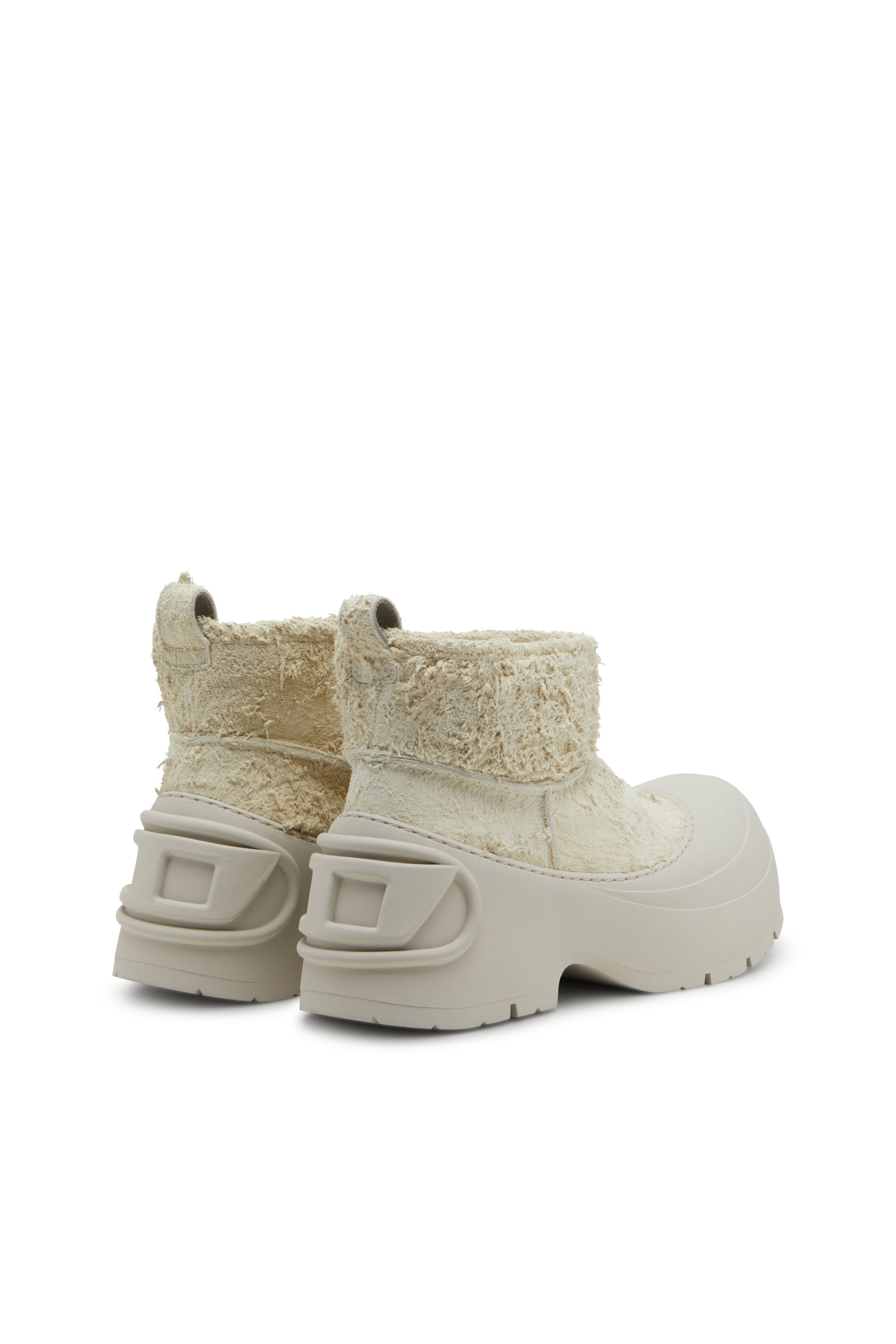 Diesel - D-DONALD MONTONE, D-Donald-Botines gruesos con suela dentada Hombre in Blanco - 3