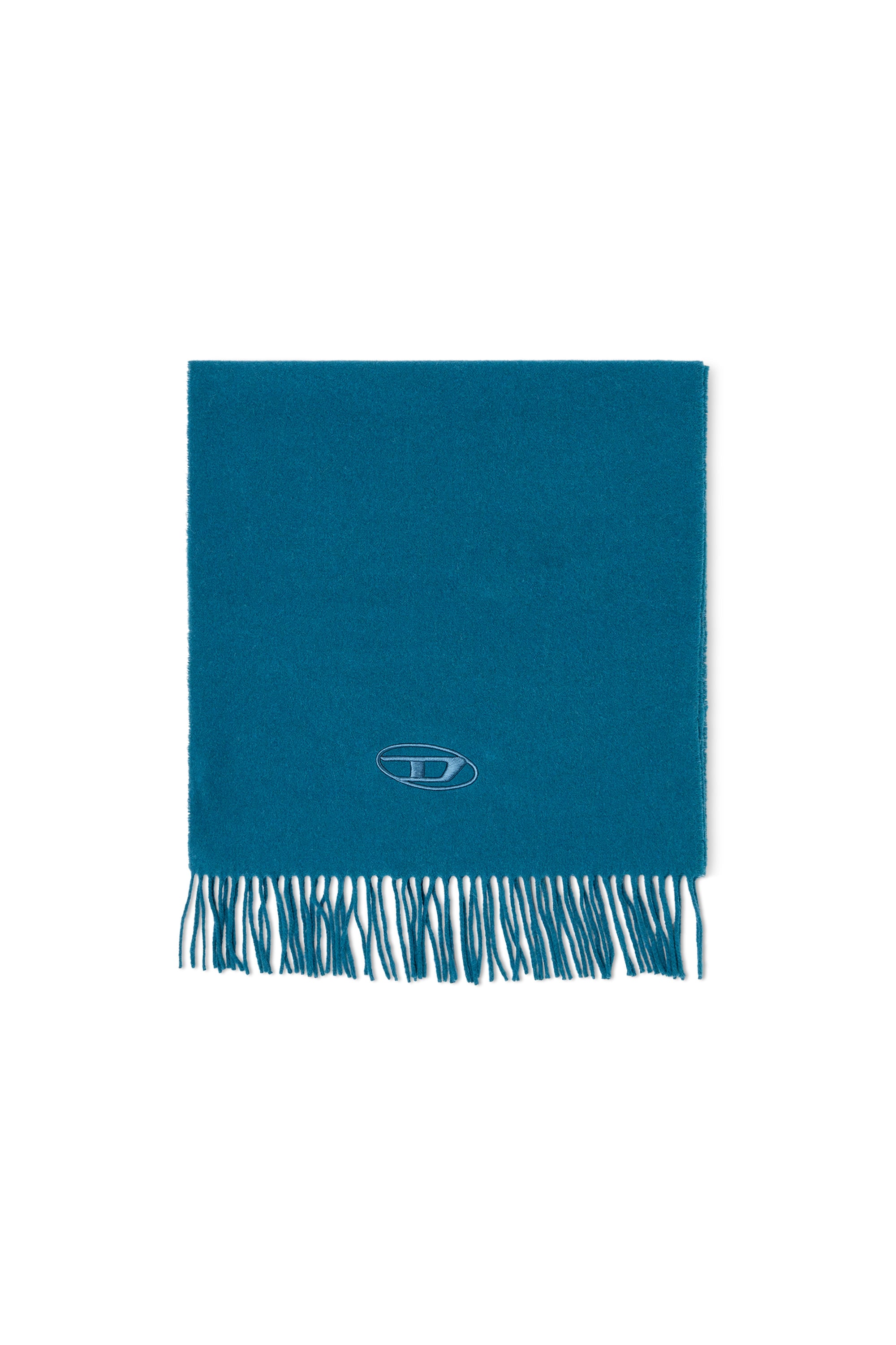 Diesel - S-IMON-D-LONG, Bufanda de mezcla de lana con bordes de flecos Hombre in Azul marino - 1