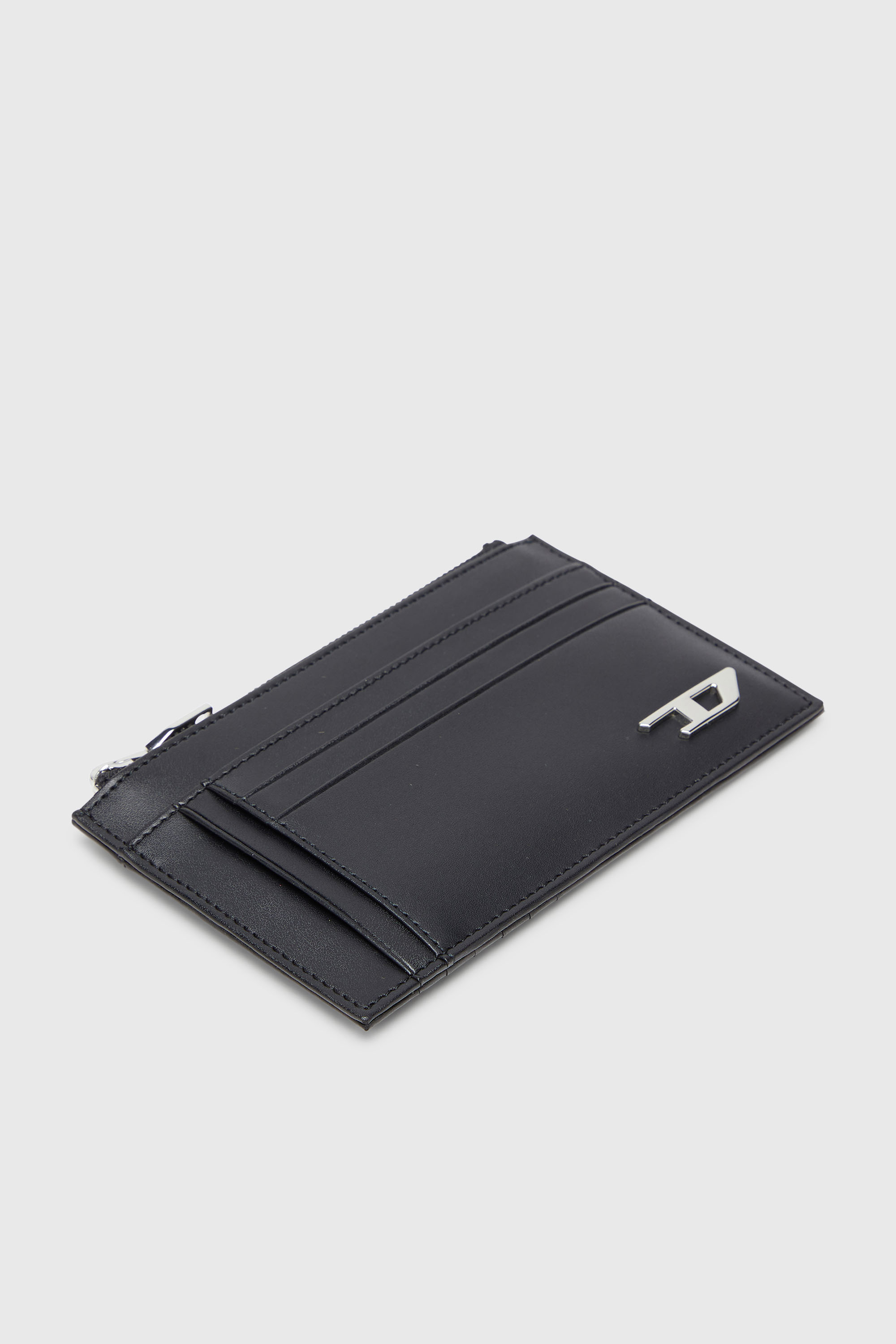 Diesel - D-LOGO 2.0 CARD CASE VI, Tarjetero de piel con bolsillo con zip Hombre in Negro - 4
