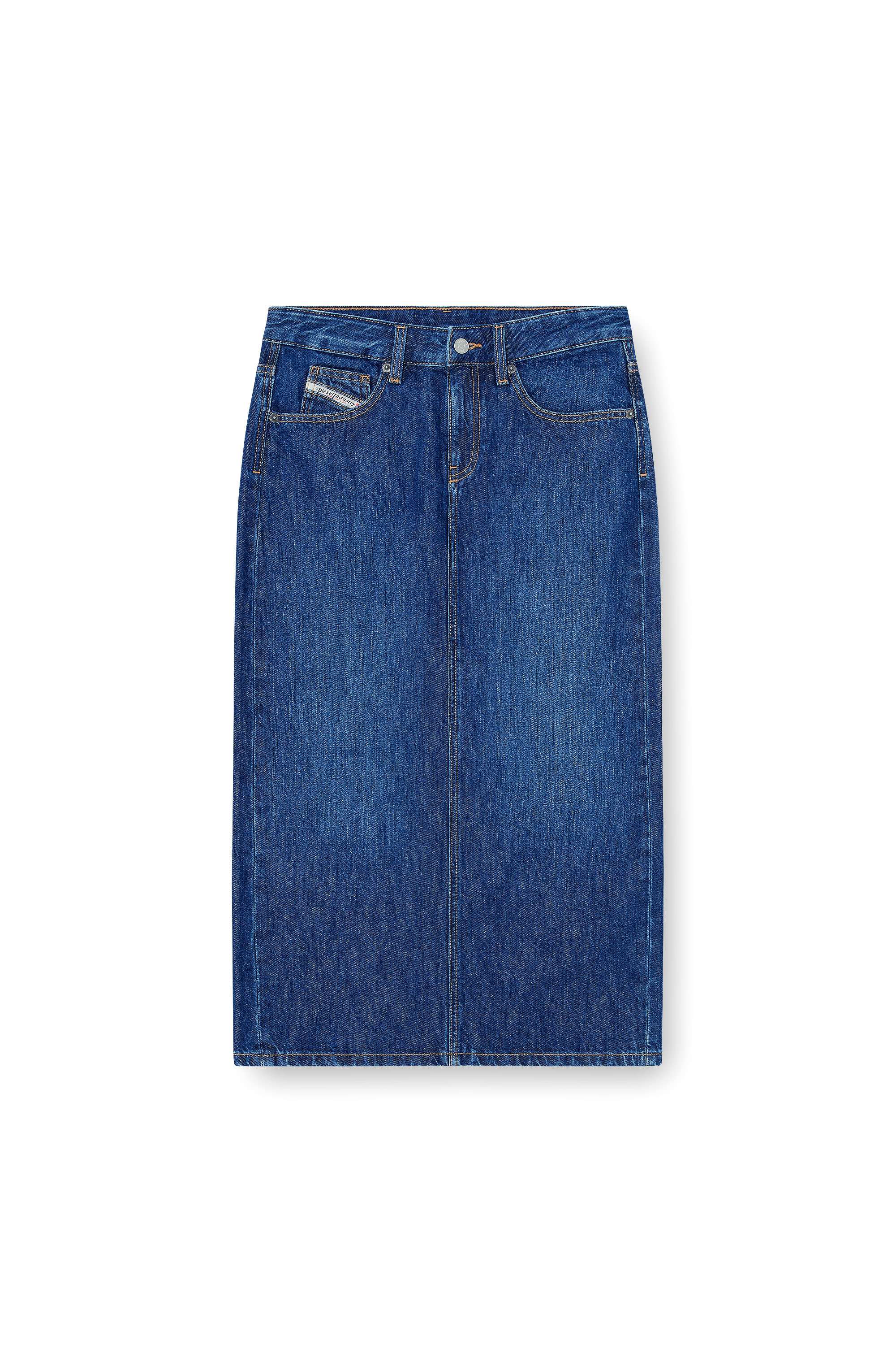 Diesel - DE-SKYE-D, Falda vaquera midi Mujer in Azul marino - 2