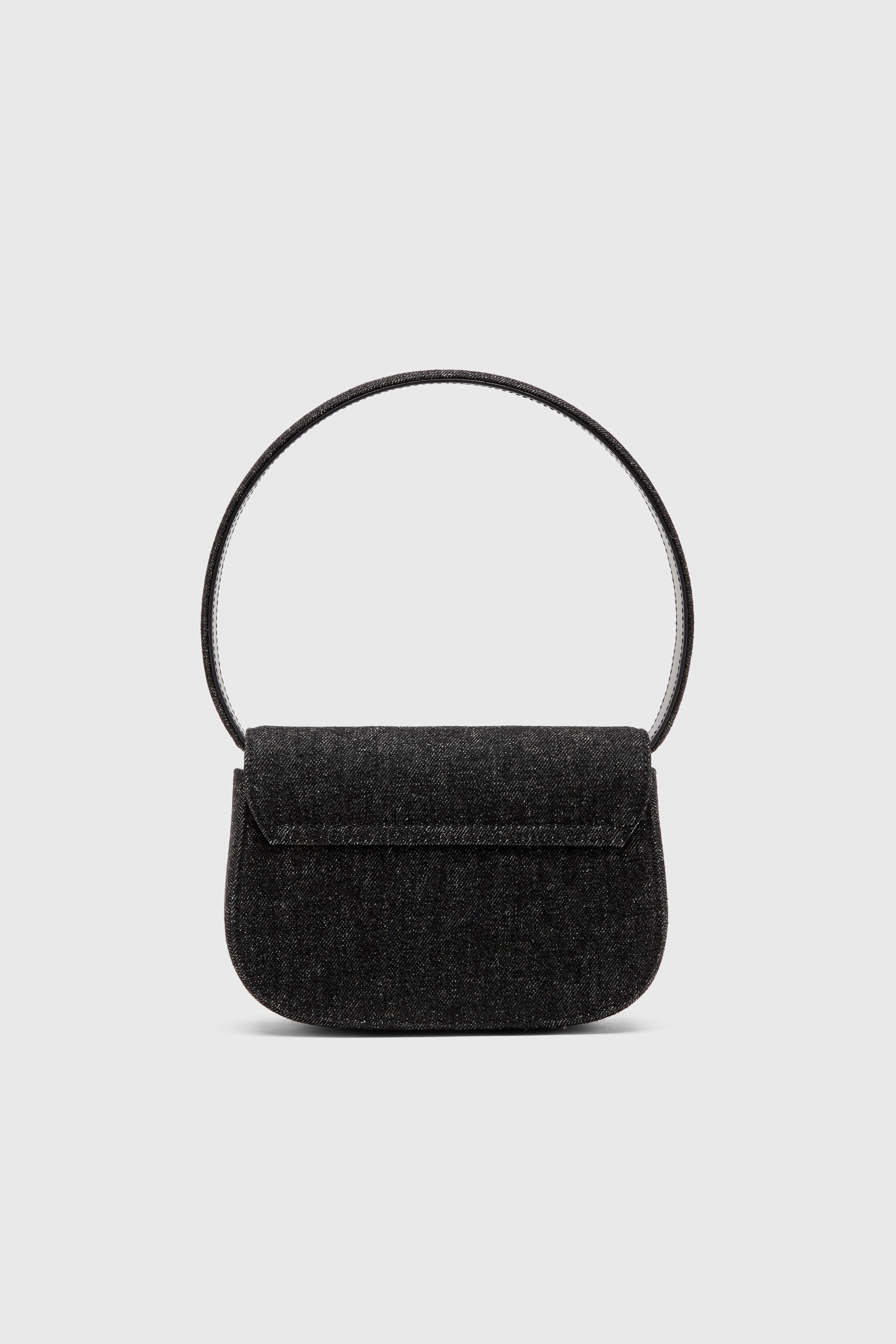 Diesel - 1DR, 1DR-Bolso de hombro ic&oacute;nico de denim lavado Mujer in Negro - 2