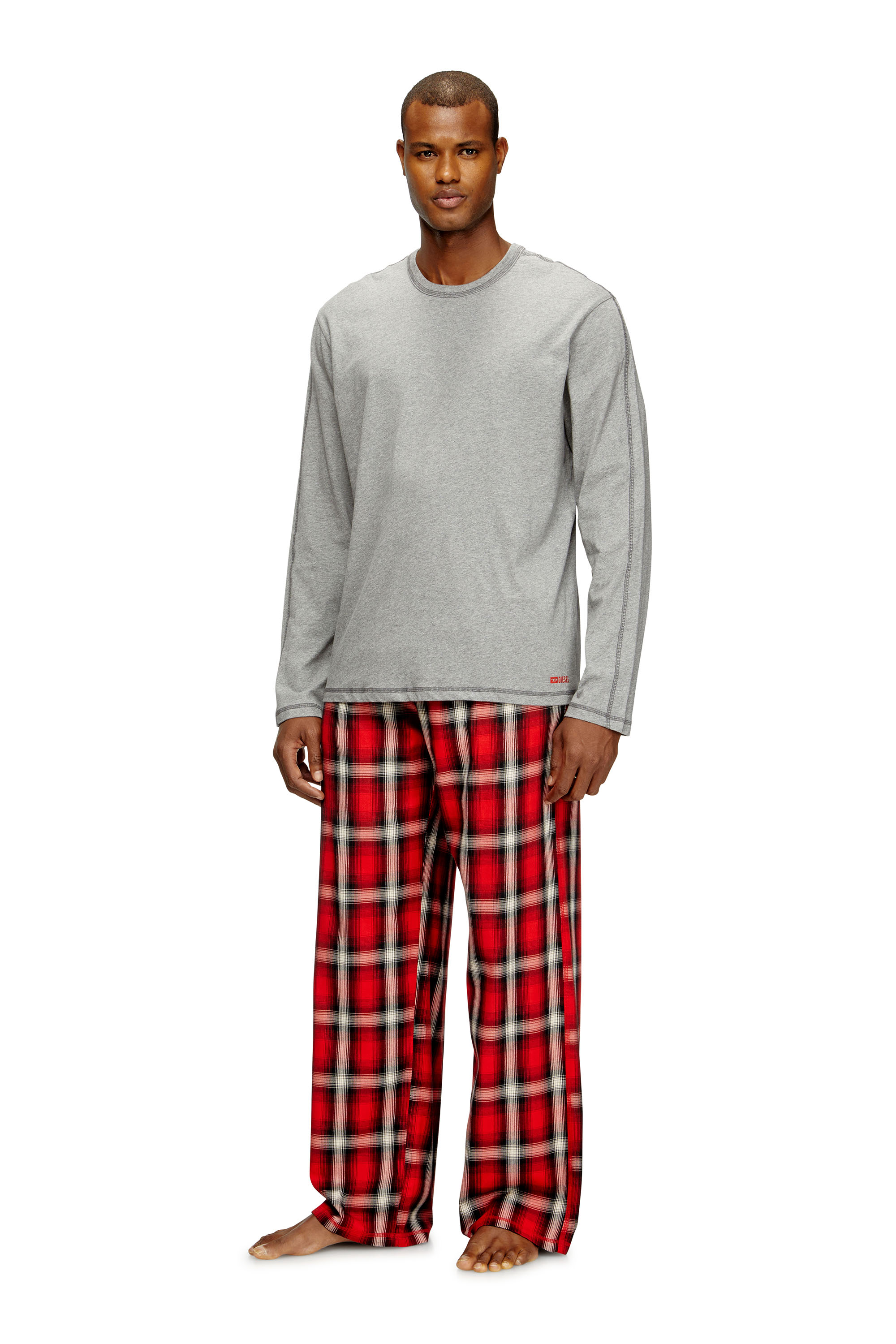Diesel - KIT-LIAM, Conjunto de pijama de algodón con pantalones a cuadros Hombre in ToBeDefined - 1