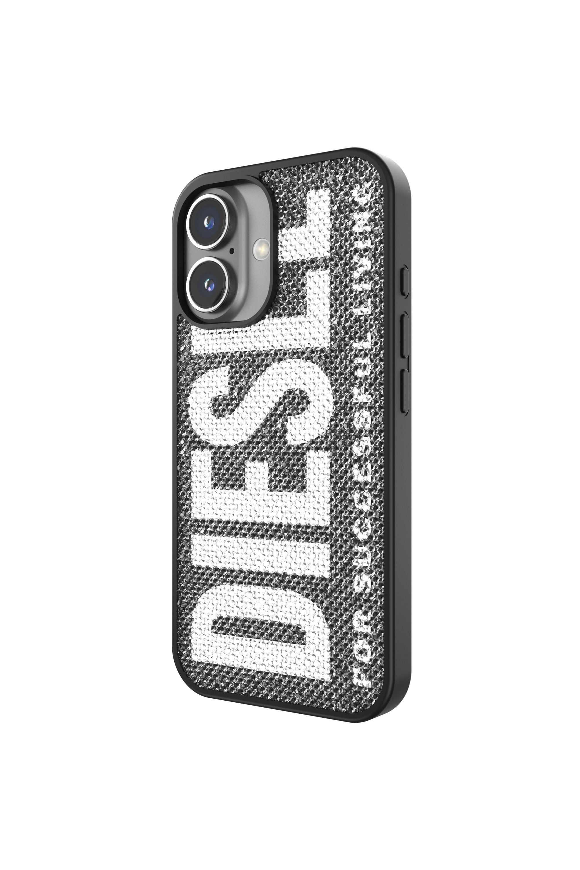 Diesel - 60183 MOULDED CASE, Funda con cristal de Swarovski iP 16 Unisex in Negro - 4