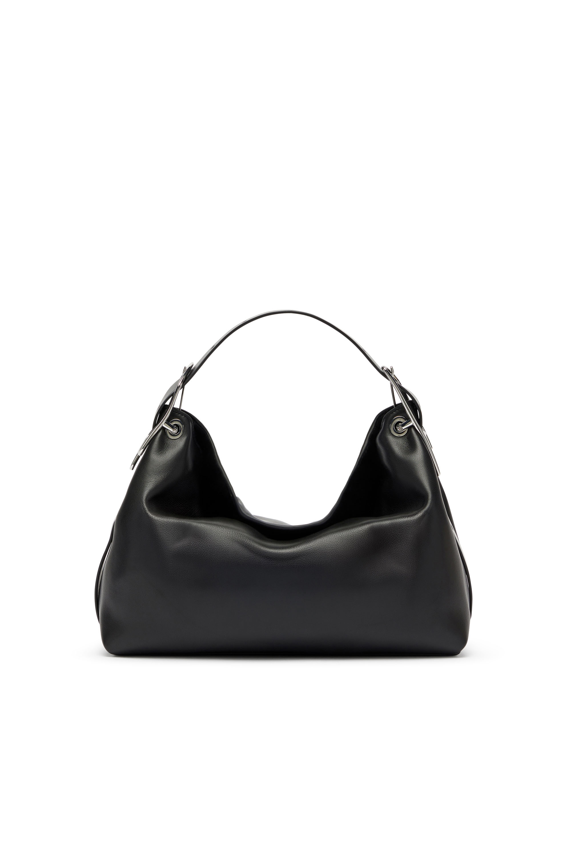 Diesel - D-LINE SHOULDER, D-Line-Bolso de hombro en cuero Mujer in Negro - 2