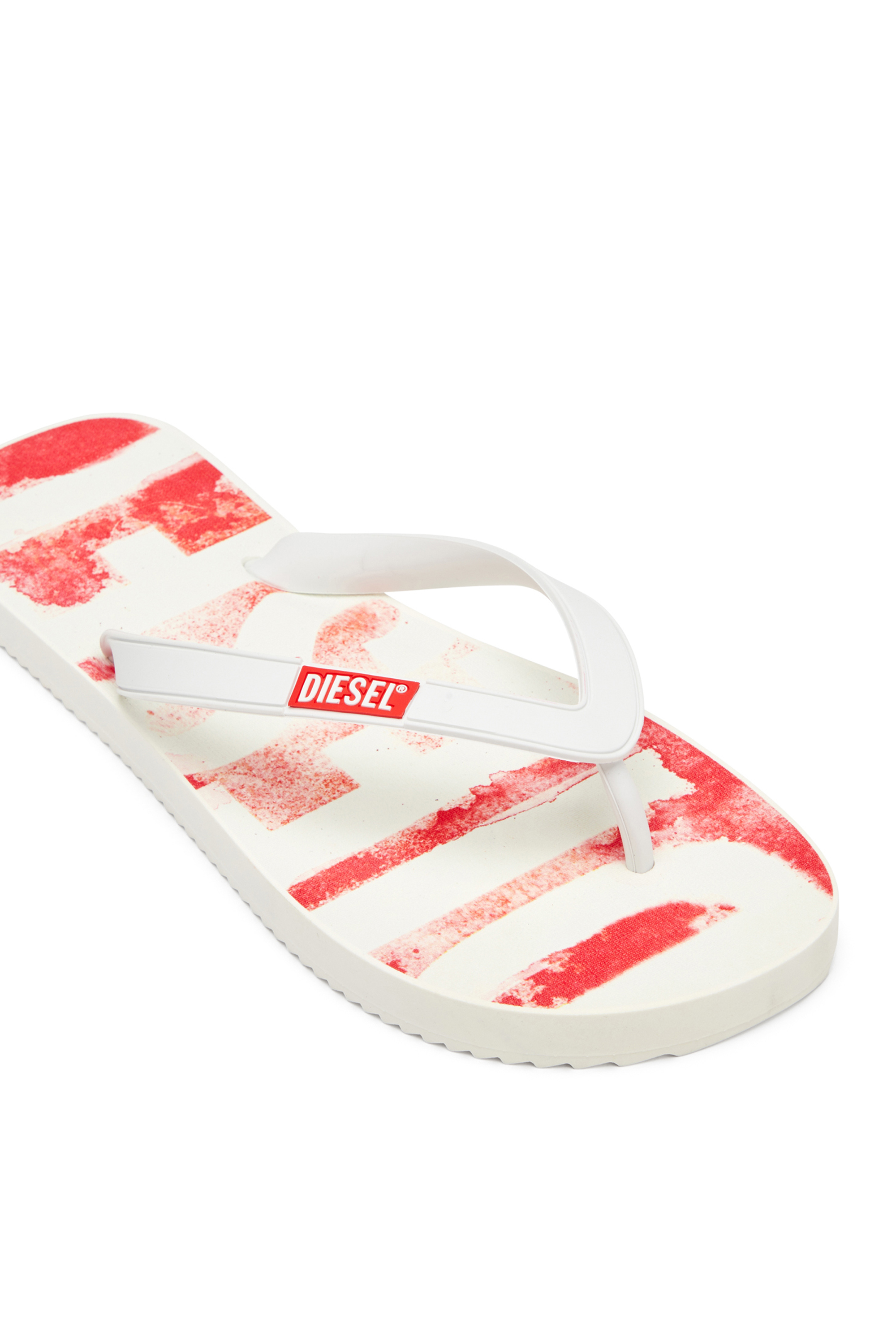 Diesel splish flip flops retailer white