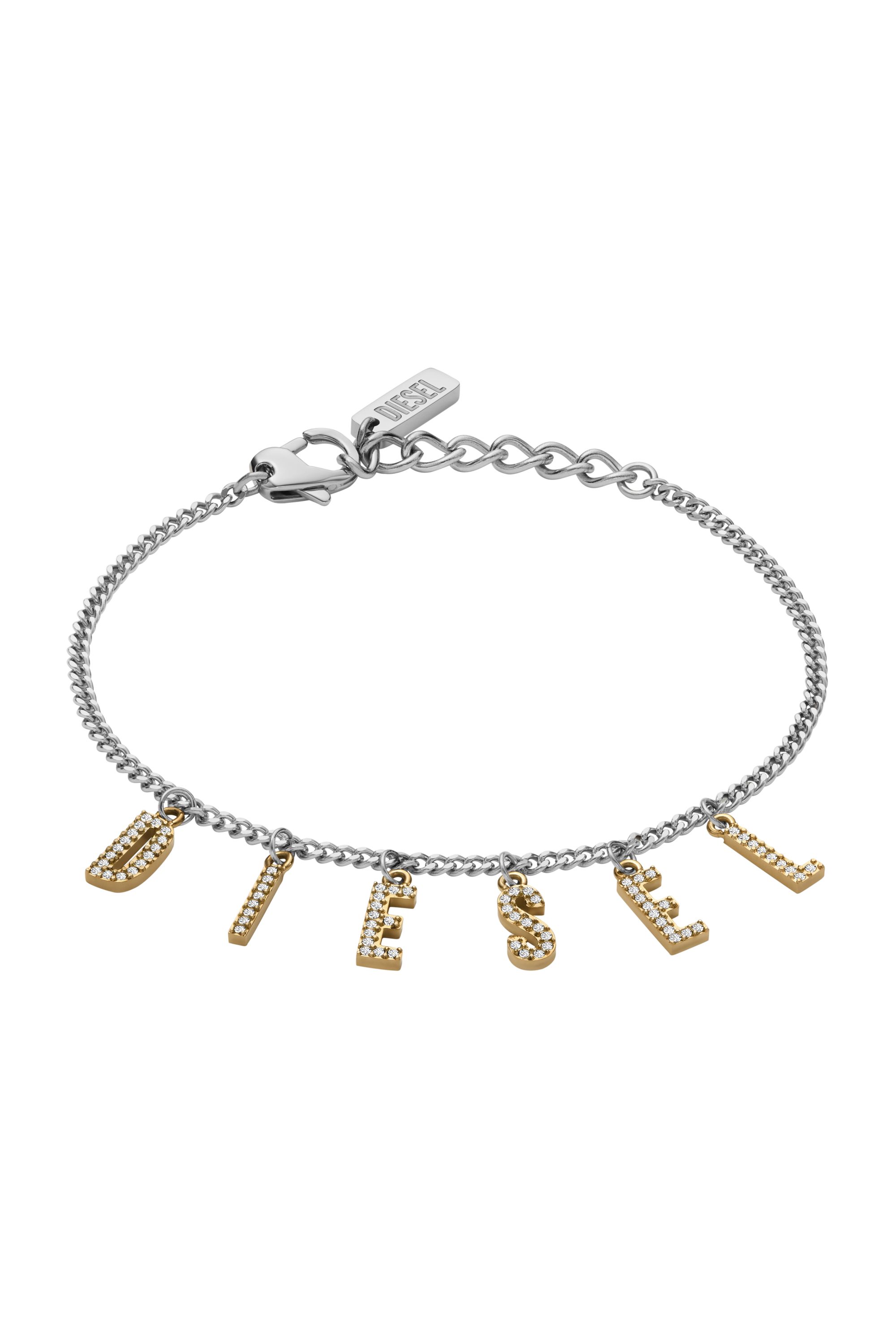 Diesel - DX1547931 JEWEL, Pulsera de cadena de acero inoxidable en dos tonos Unisex in Plateado - 1