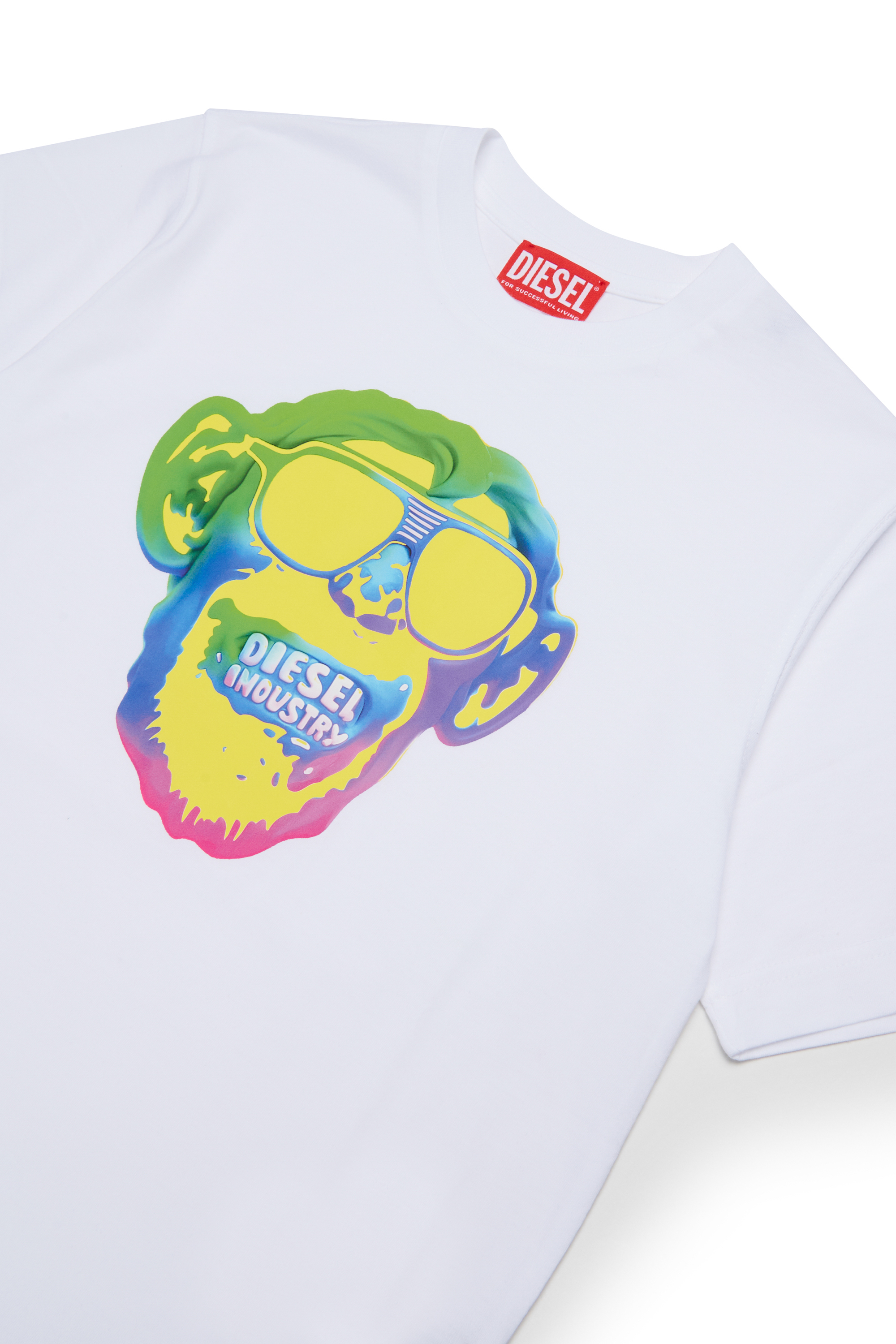 Diesel - TMONKEY OVER, Camiseta con estampado de mono Hombre in Blanco - 3