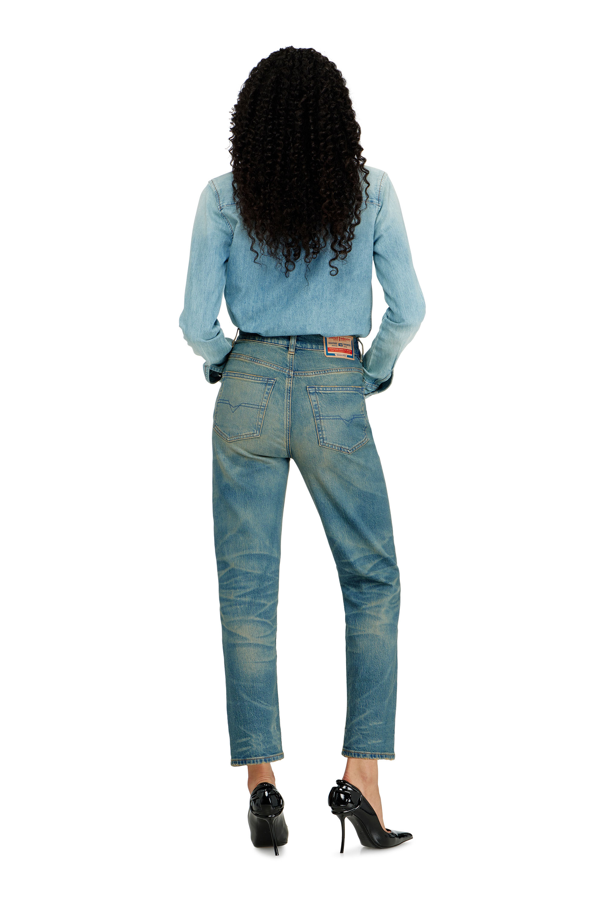 Diesel - Regular Jeans 1981 D-Went 0KBBP Mujer, Azul medio - 3