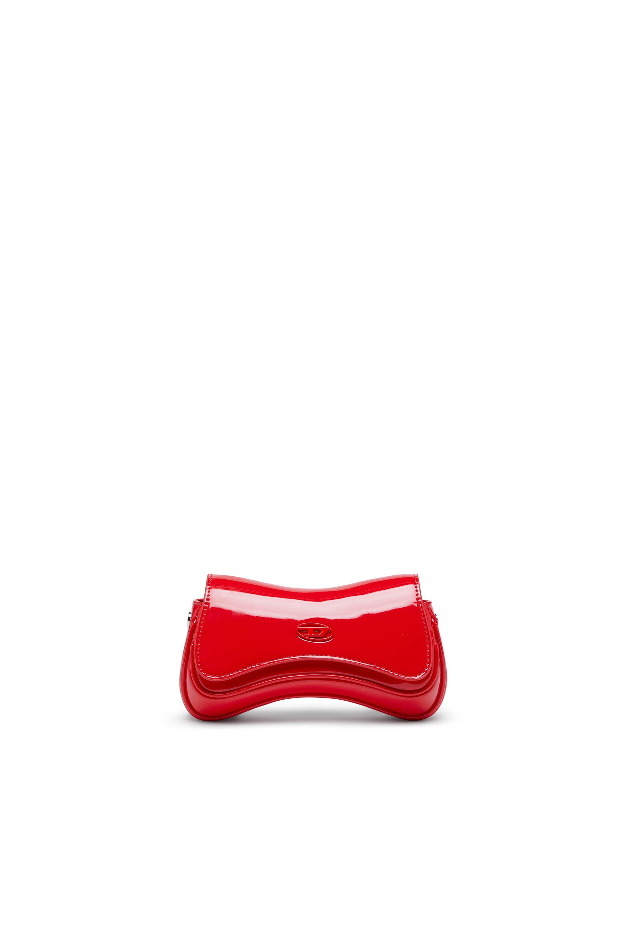 Diesel - PLAY CROSSBODY XS, Play-Bolso bandolera peque&ntilde;o brillante Mujer in Rojo - 1