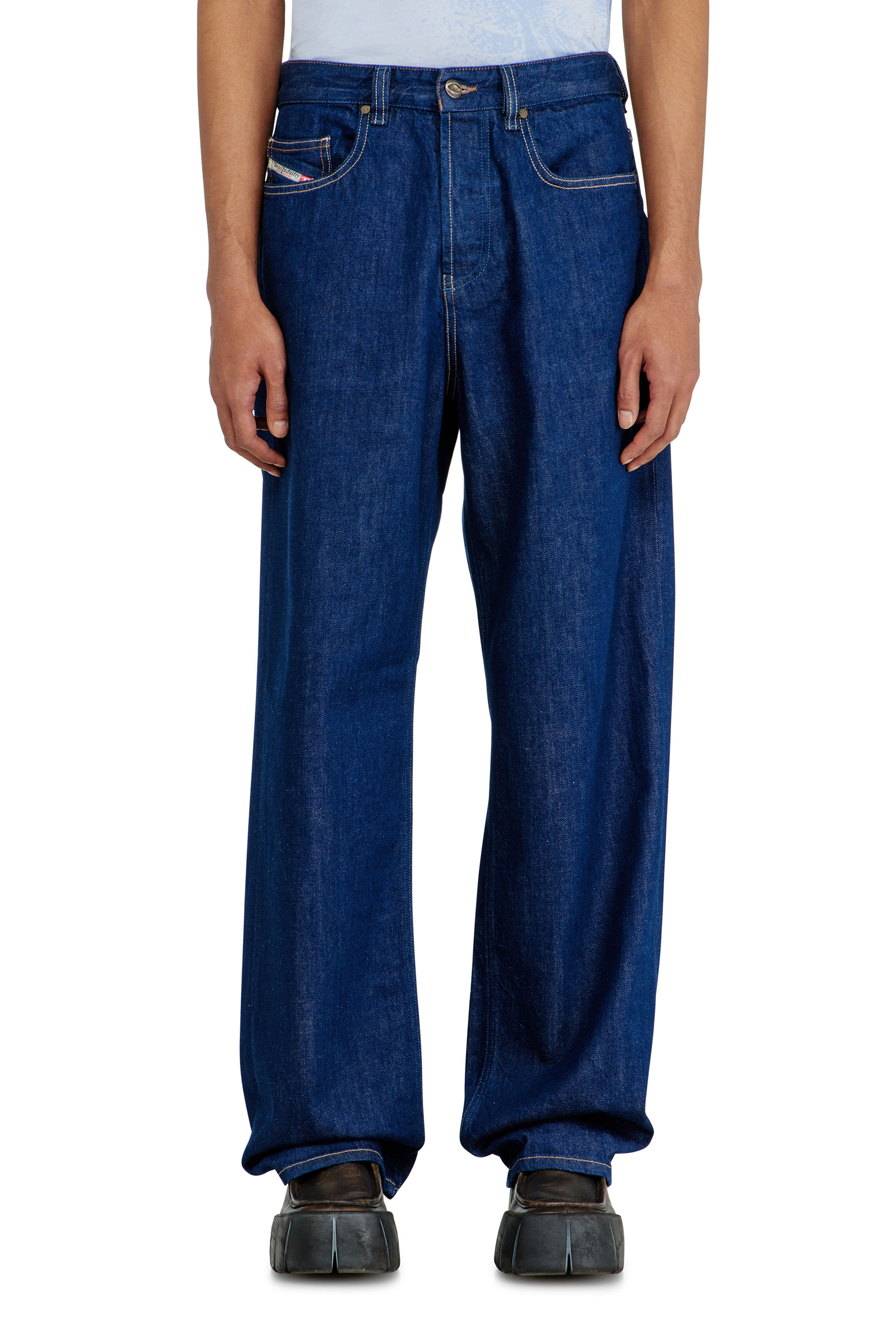 Diesel - Relaxed Jeans 2001 D-Macro 09Q09 Hombre, Azul Oscuro - 4