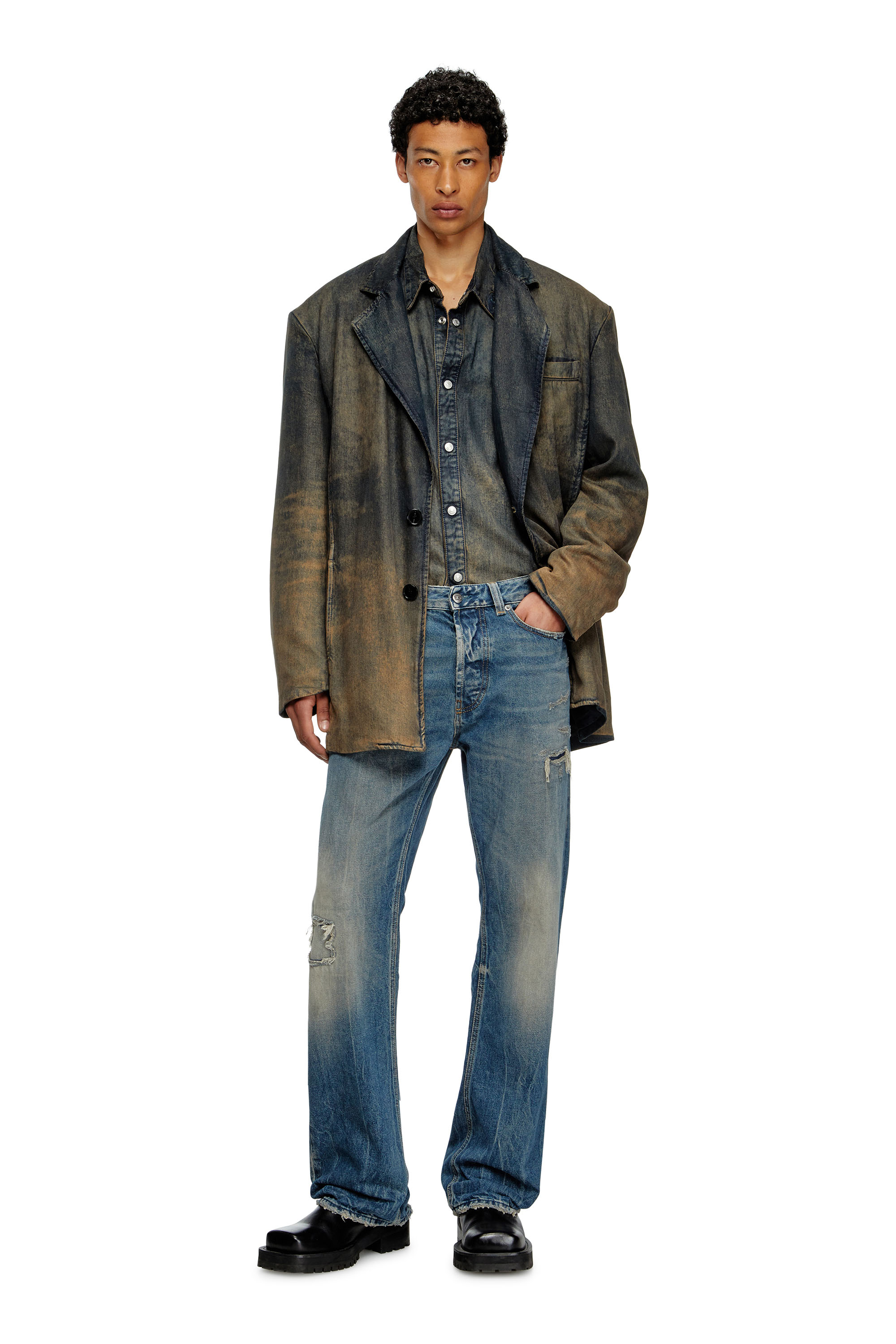 Diesel - Relaxed Jeans 1980 D-Eeper 09M28 Hombre, Azul medio - 2