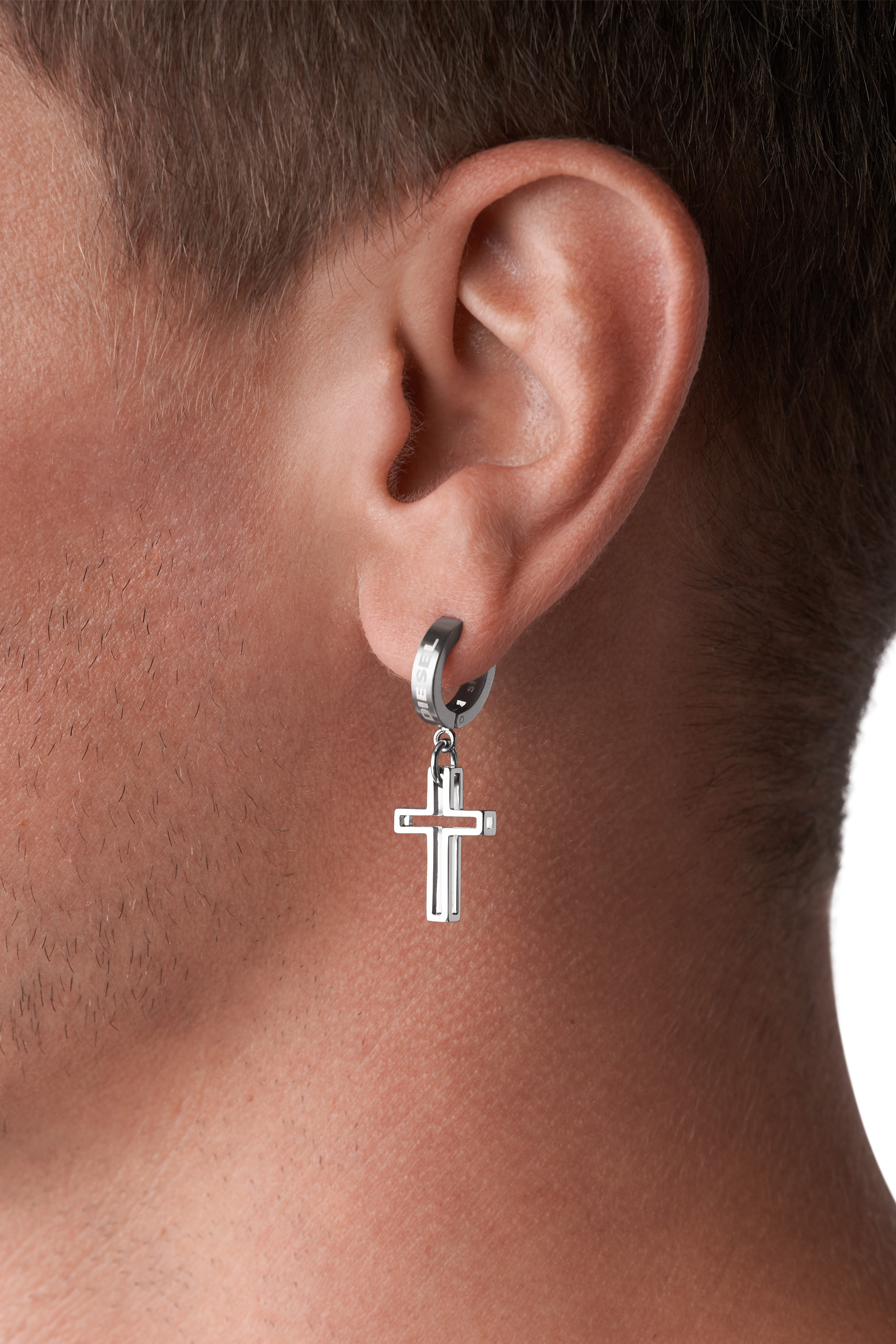 Diesel - DX1333, Pendiente de aro Unisex in Plateado - 3