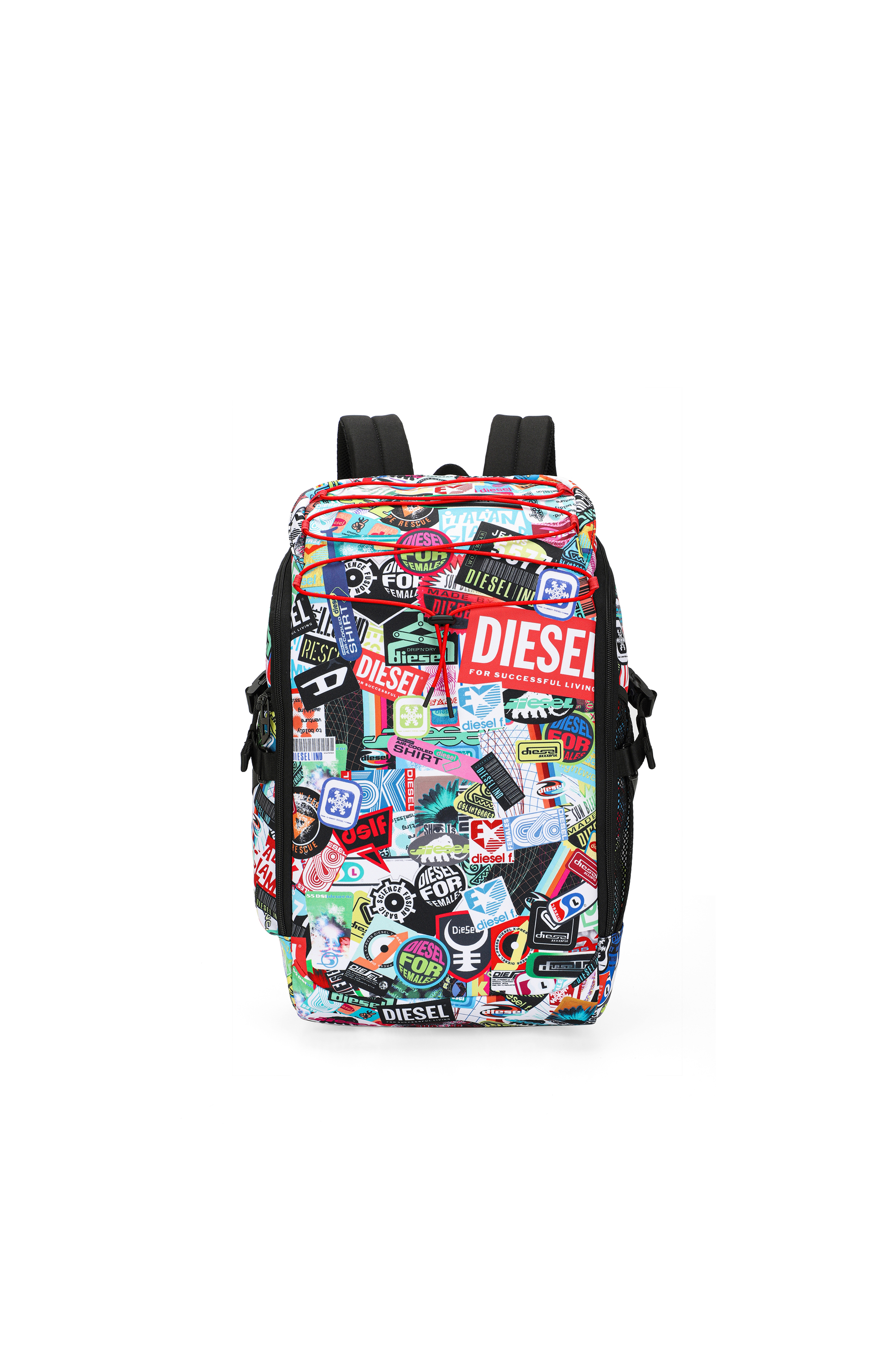 Diesel - DIESEL PC PRINTED BACKPACK-STICKERS- DSB, Mochila multifuncional con pegatinas Unisex in Multicolor - 1