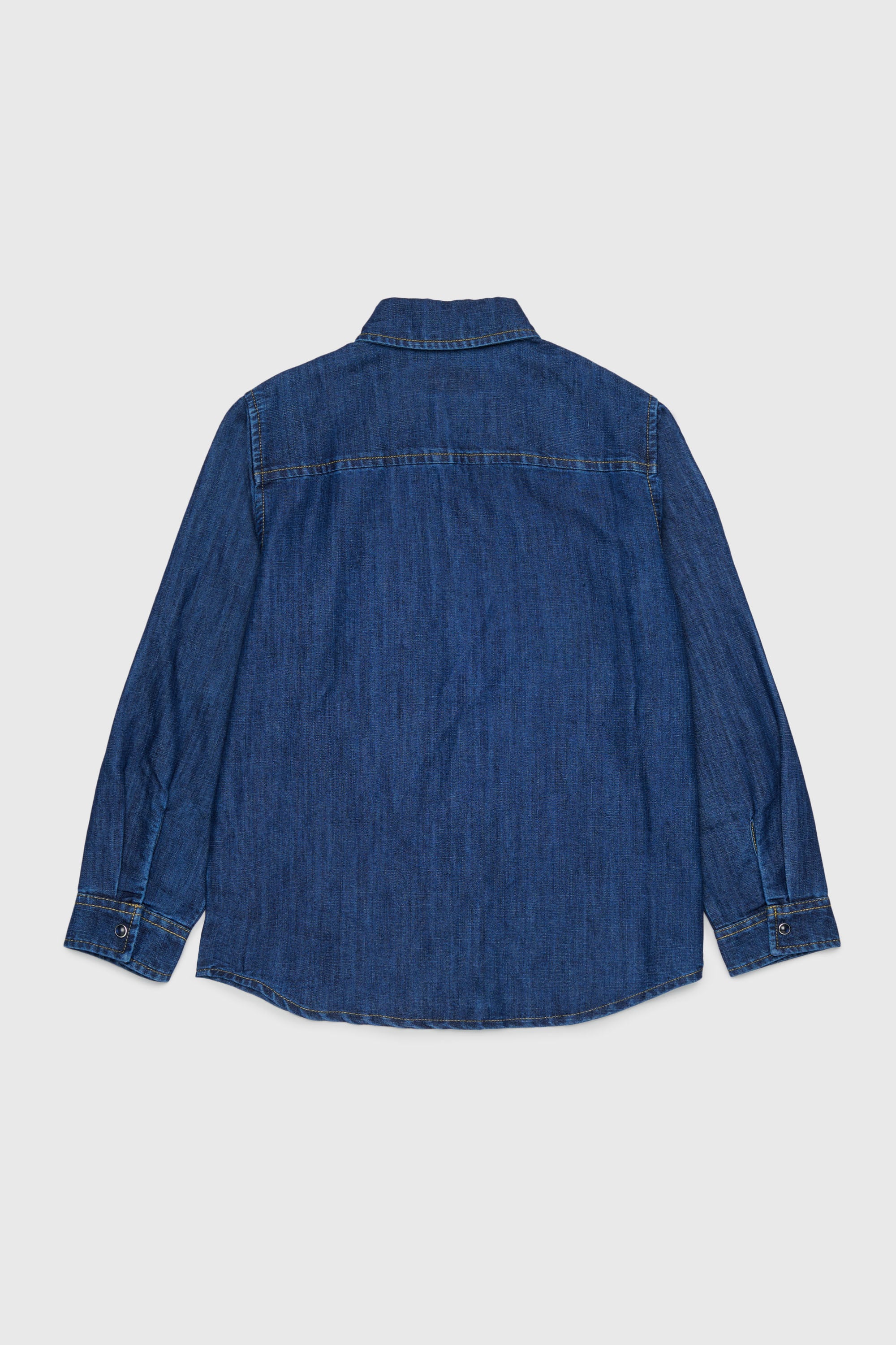Diesel - CSIMPLY-OVER, Man's Denim shirt with D logo embroidery in Medium blue - 2