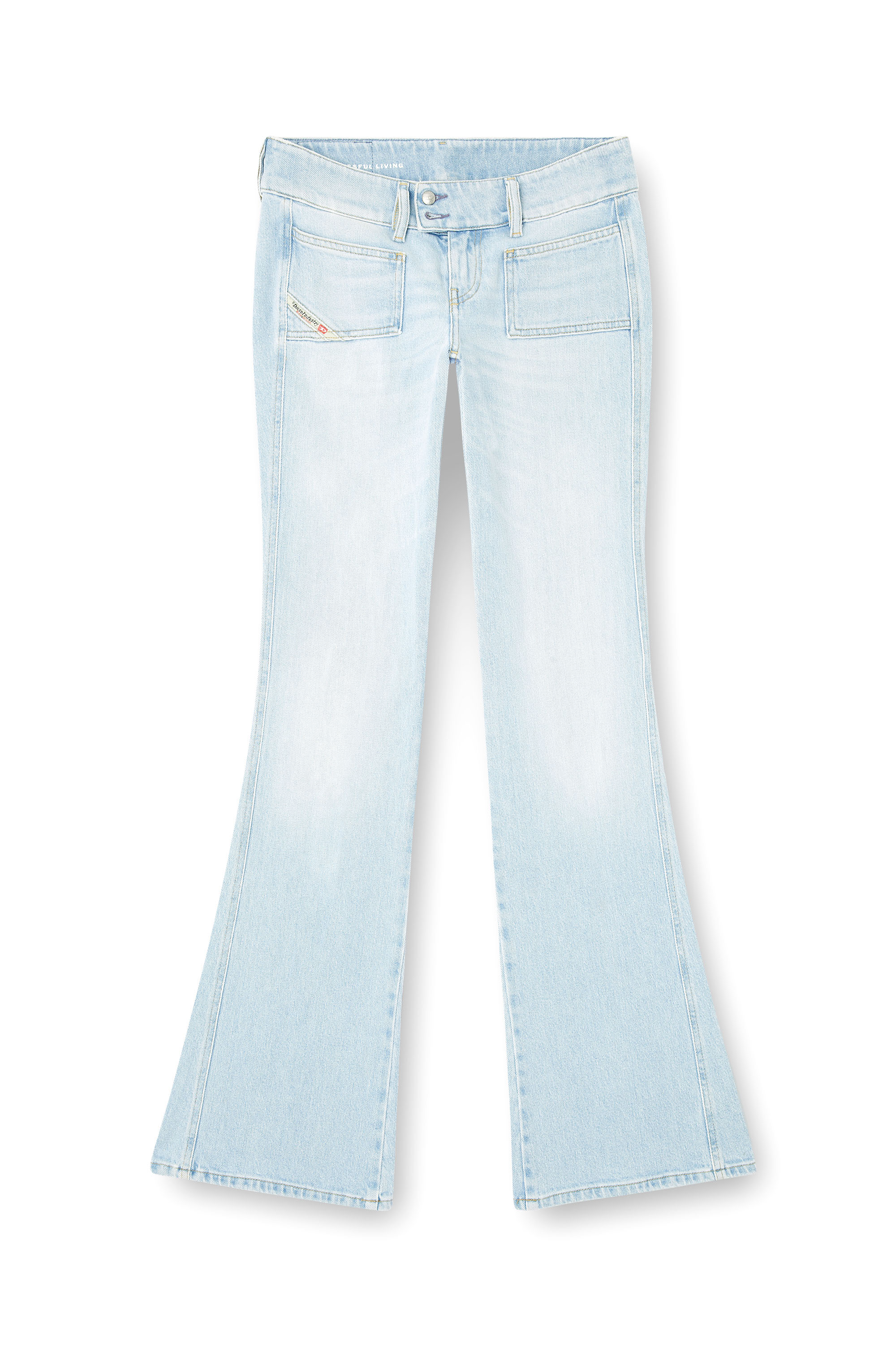 Diesel - Bootcut Jeans D-Hush 09M11 Mujer, Azul Claro - 3