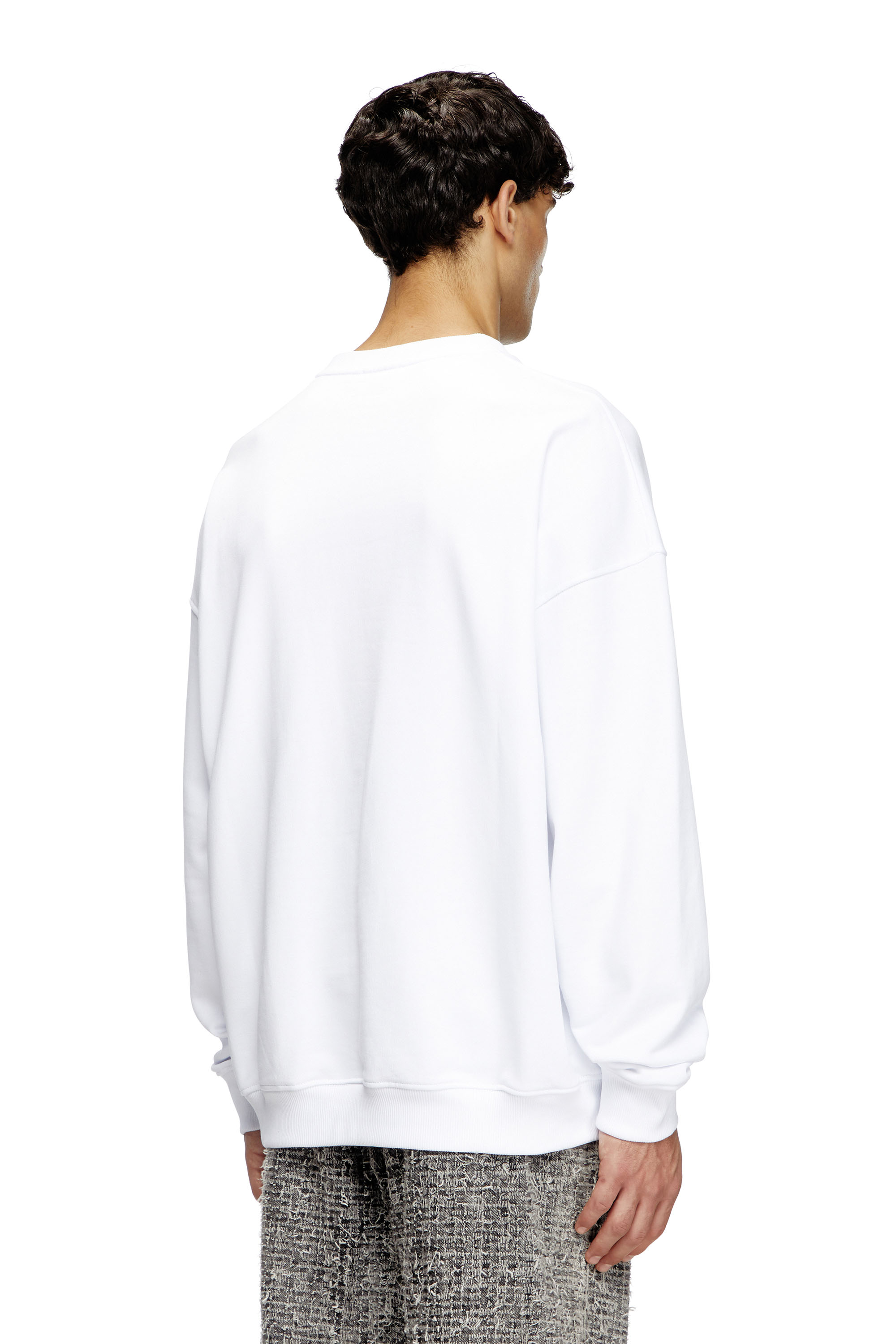 Diesel - S-MART-BIGOVAL, Sudadera con Oval D en relieve Hombre in Blanco - 4